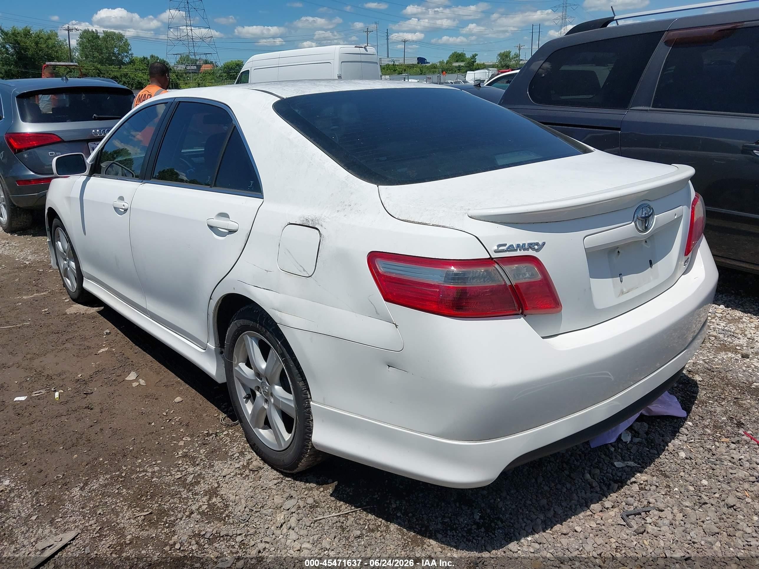 2007 Toyota Camry Se White vin: 4T1BE46K77U700686