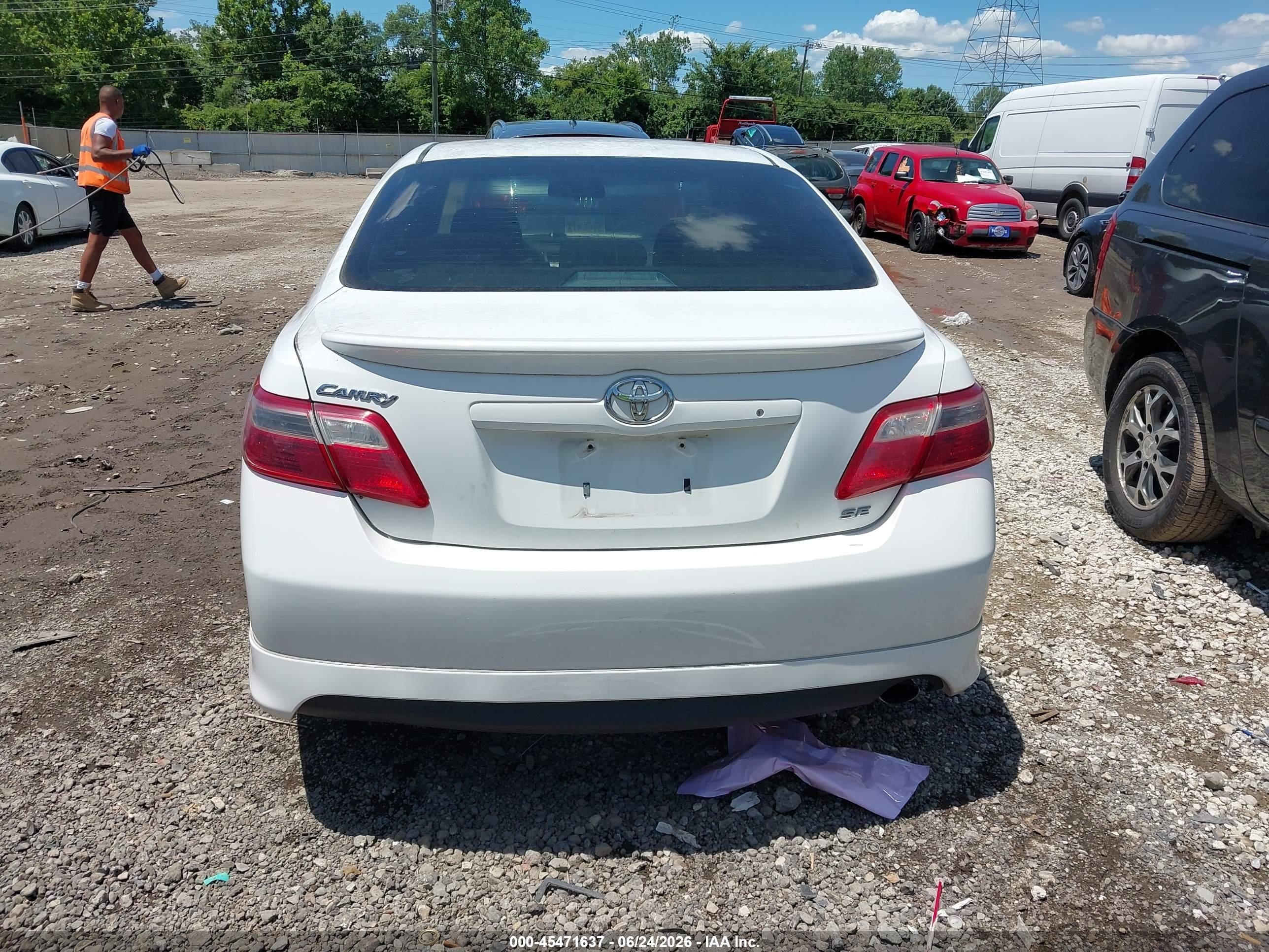 2007 Toyota Camry Se White vin: 4T1BE46K77U700686