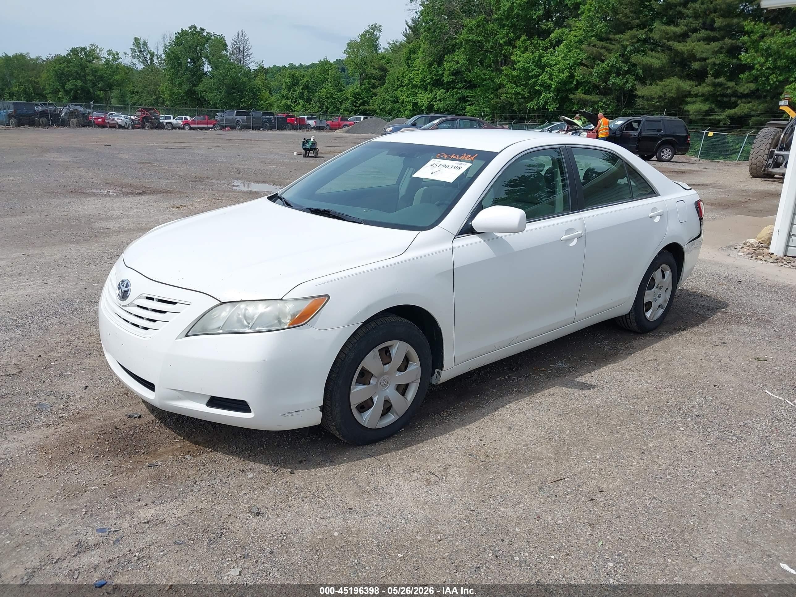 2007 Toyota Camry Le White vin: 4T1BE46K77U716693