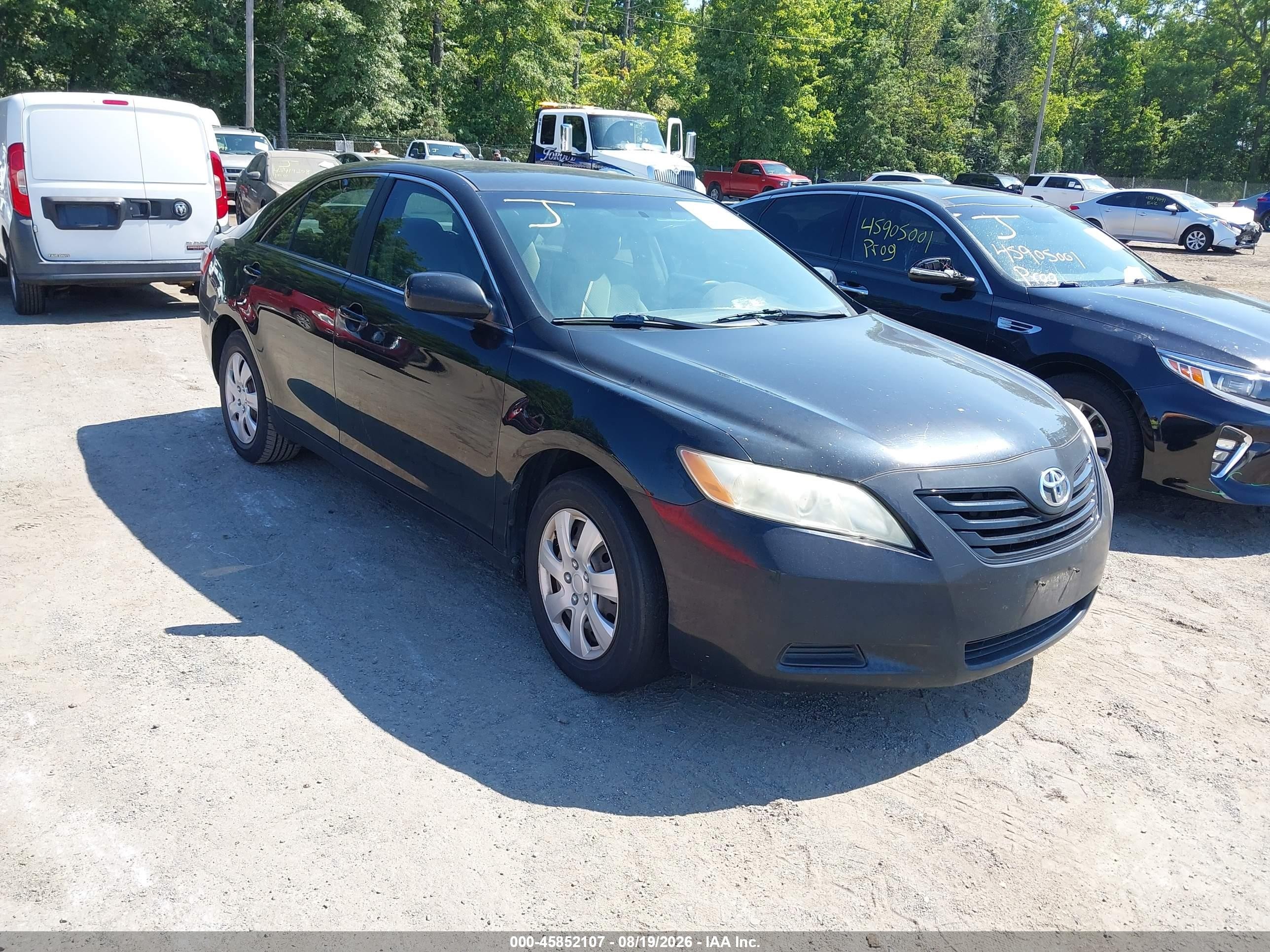 2008 Toyota Camry Le Black vin: 4T1BE46K78U223081