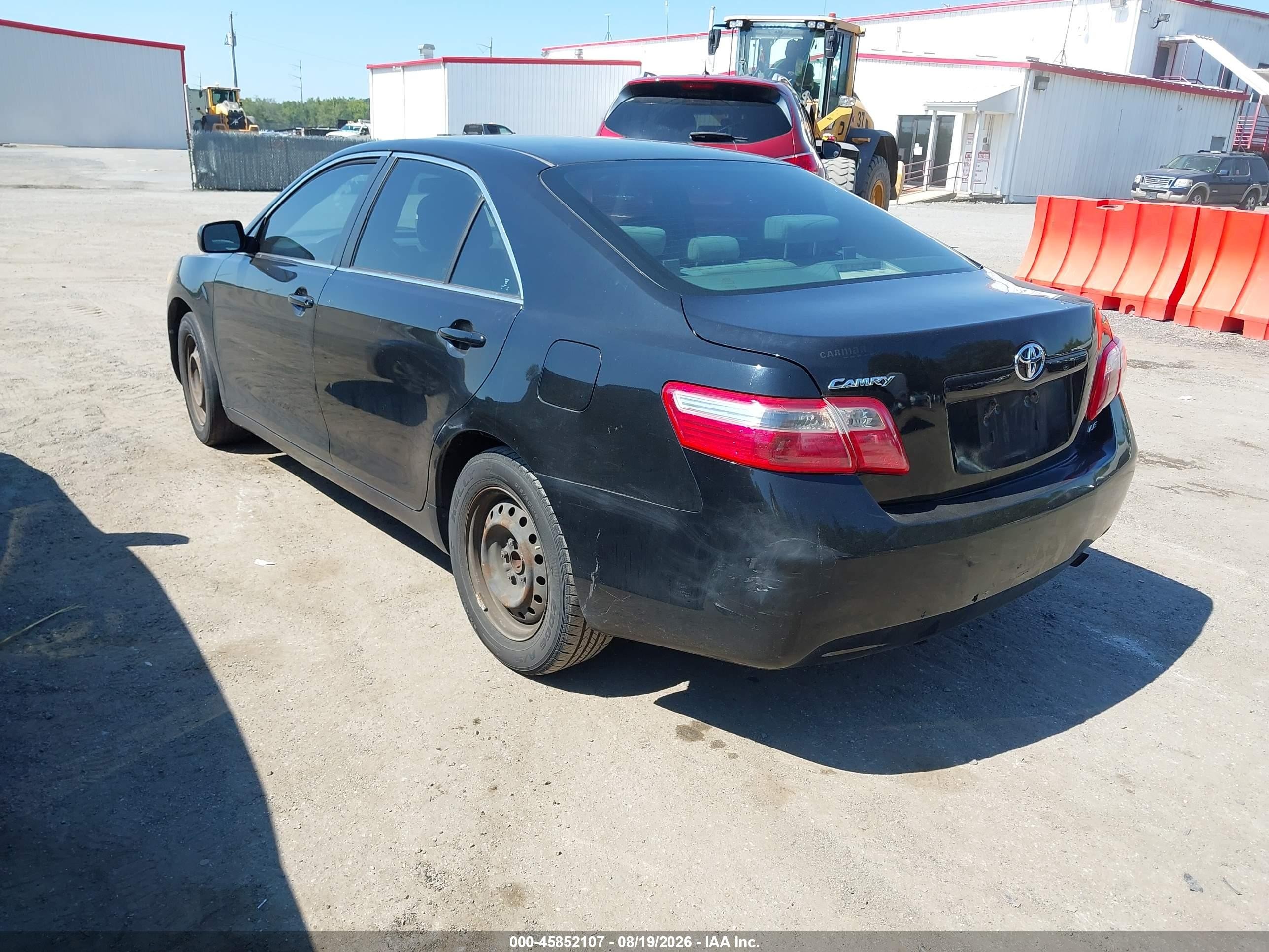 2008 Toyota Camry Le Black vin: 4T1BE46K78U223081