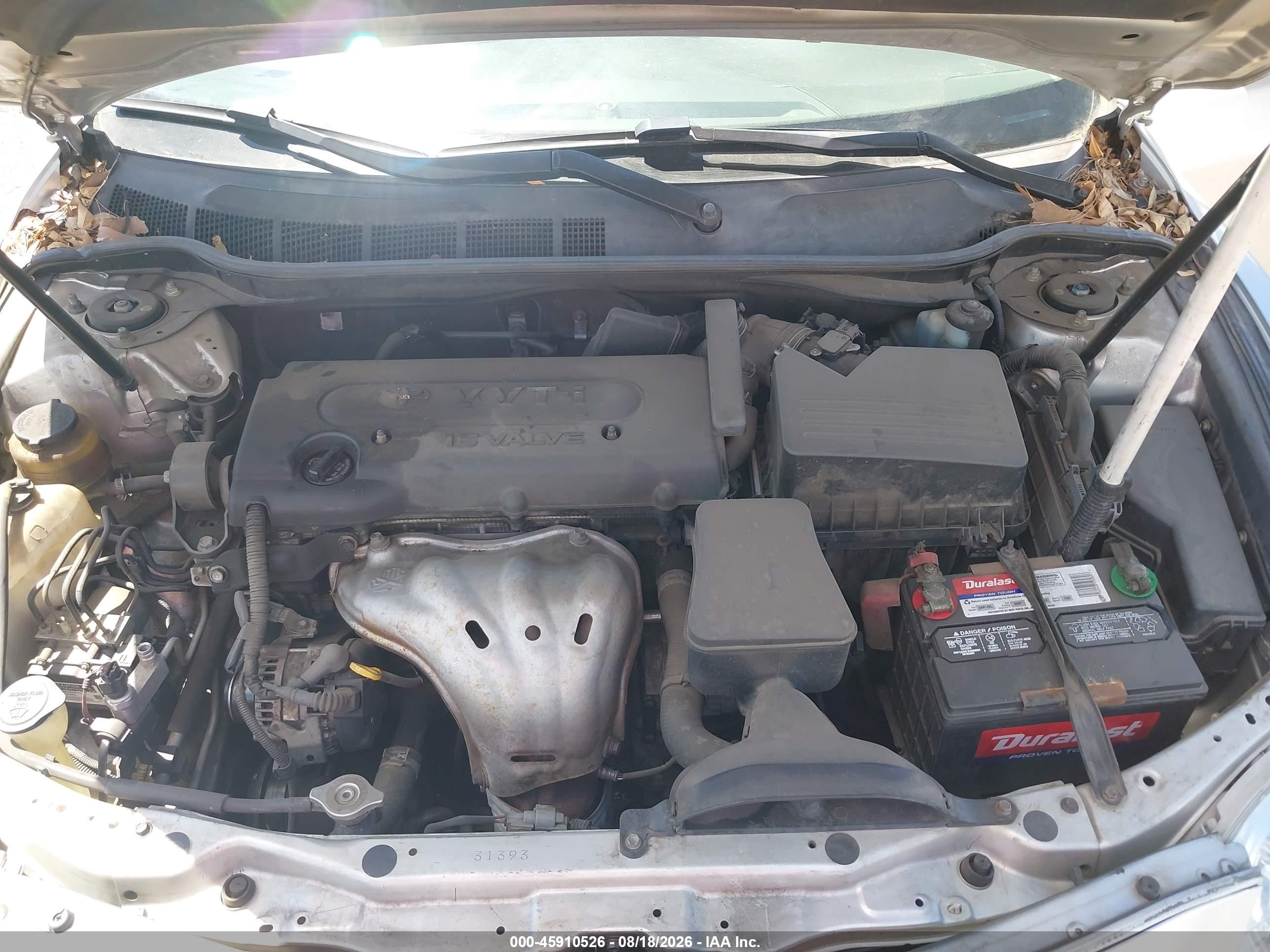 2008 Toyota Camry Le Silver vin: 4T1BE46K78U253553