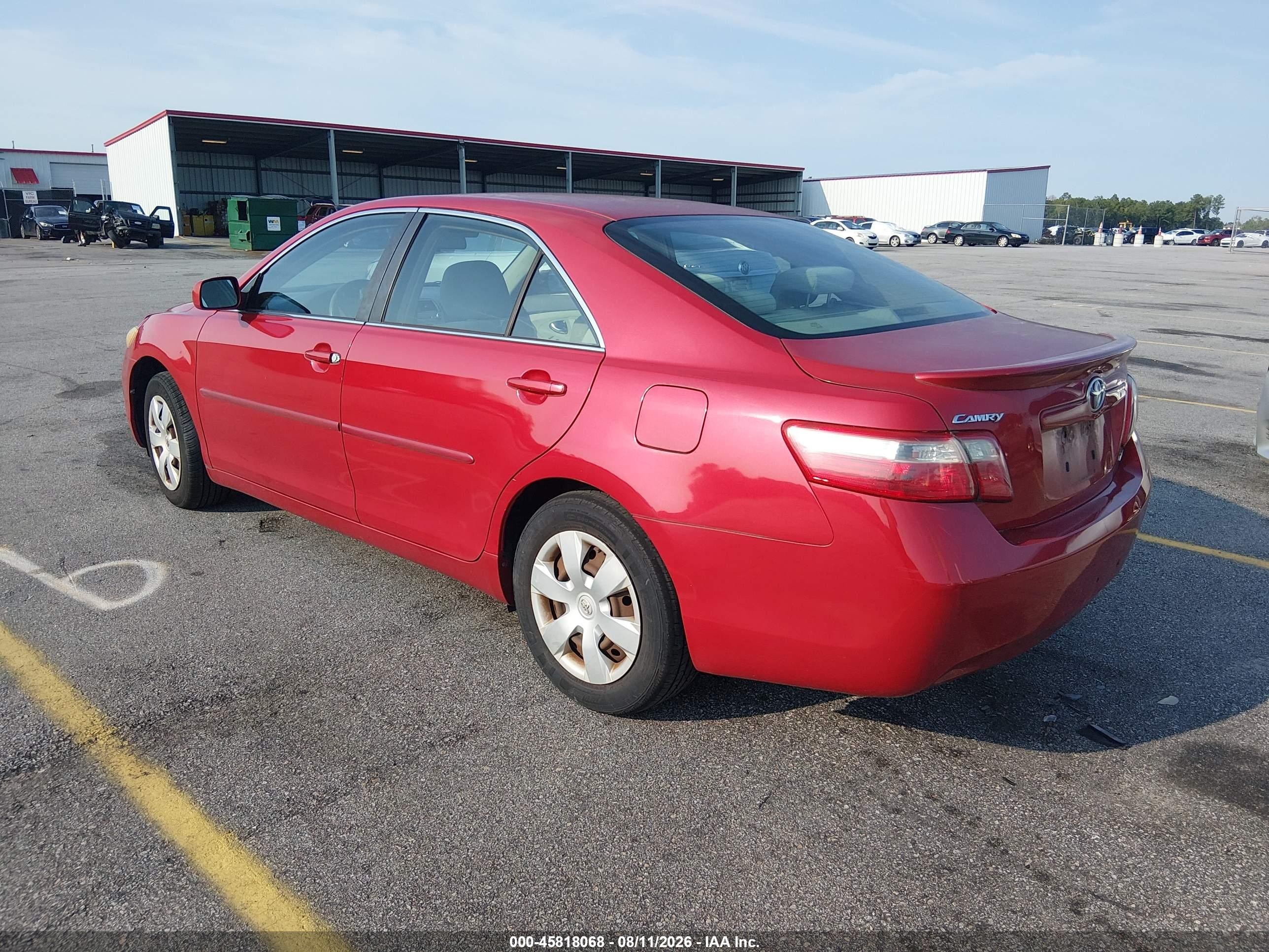 2008 Toyota Camry Le Red vin: 4T1BE46K78U257361