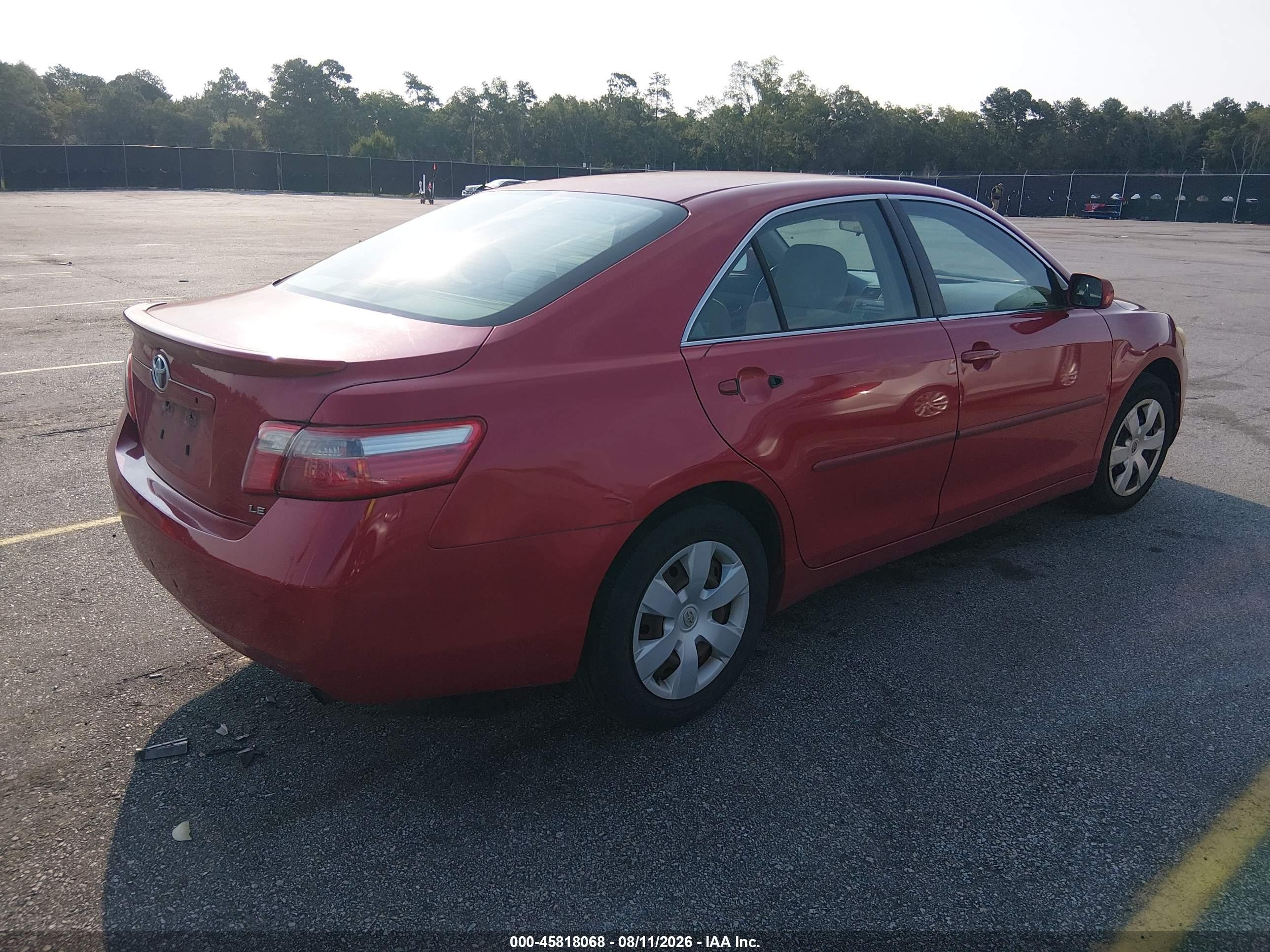 2008 Toyota Camry Le Red vin: 4T1BE46K78U257361
