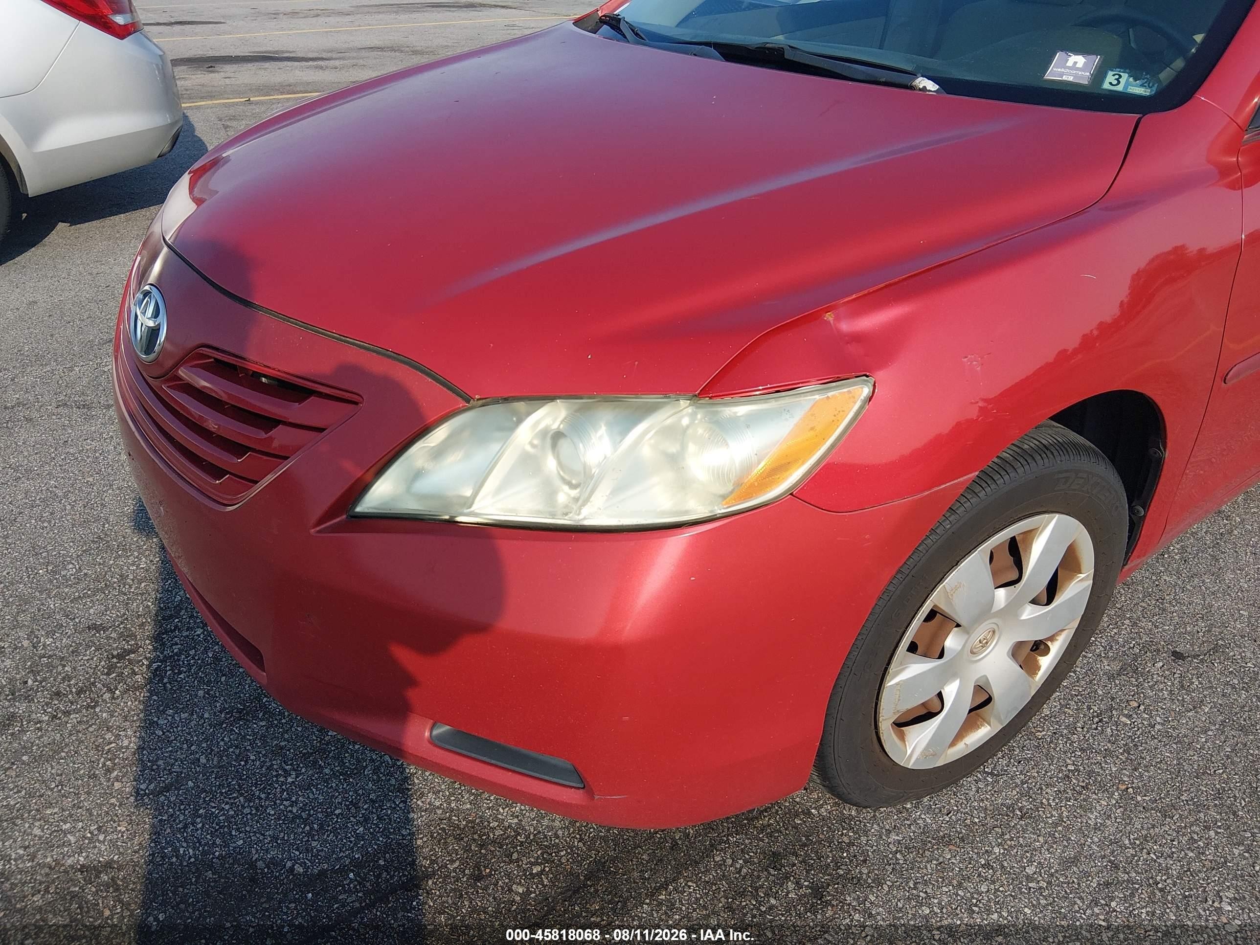 2008 Toyota Camry Le Red vin: 4T1BE46K78U257361