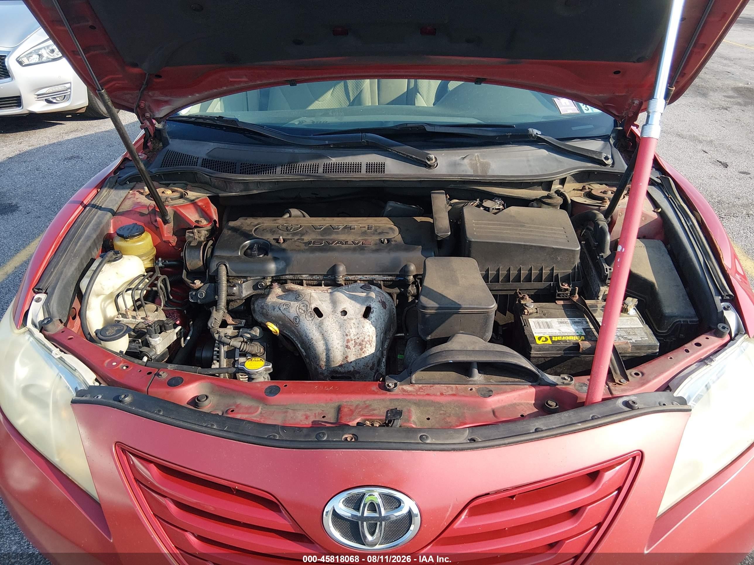 2008 Toyota Camry Le Red vin: 4T1BE46K78U257361