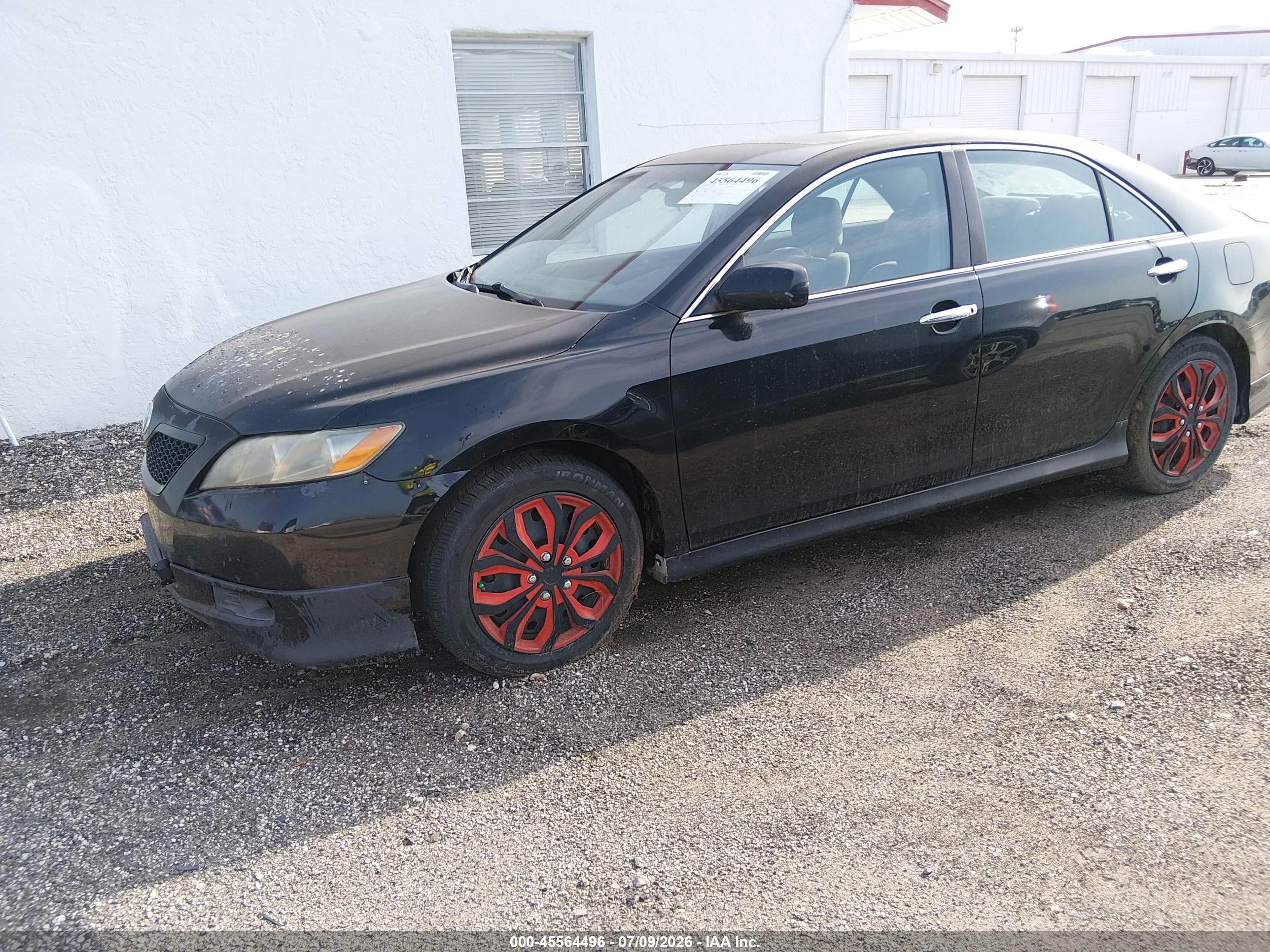 2008 Toyota Camry Se Black vin: 4T1BE46K78U757732