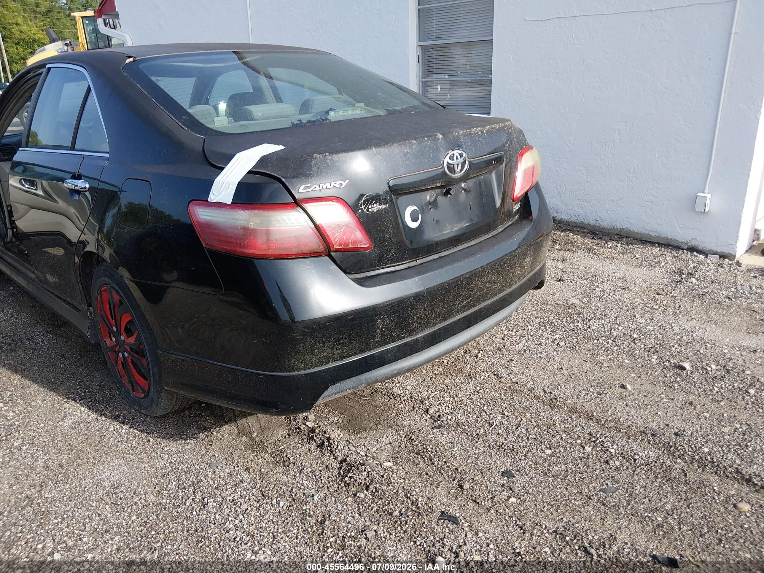 2008 Toyota Camry Se Black vin: 4T1BE46K78U757732