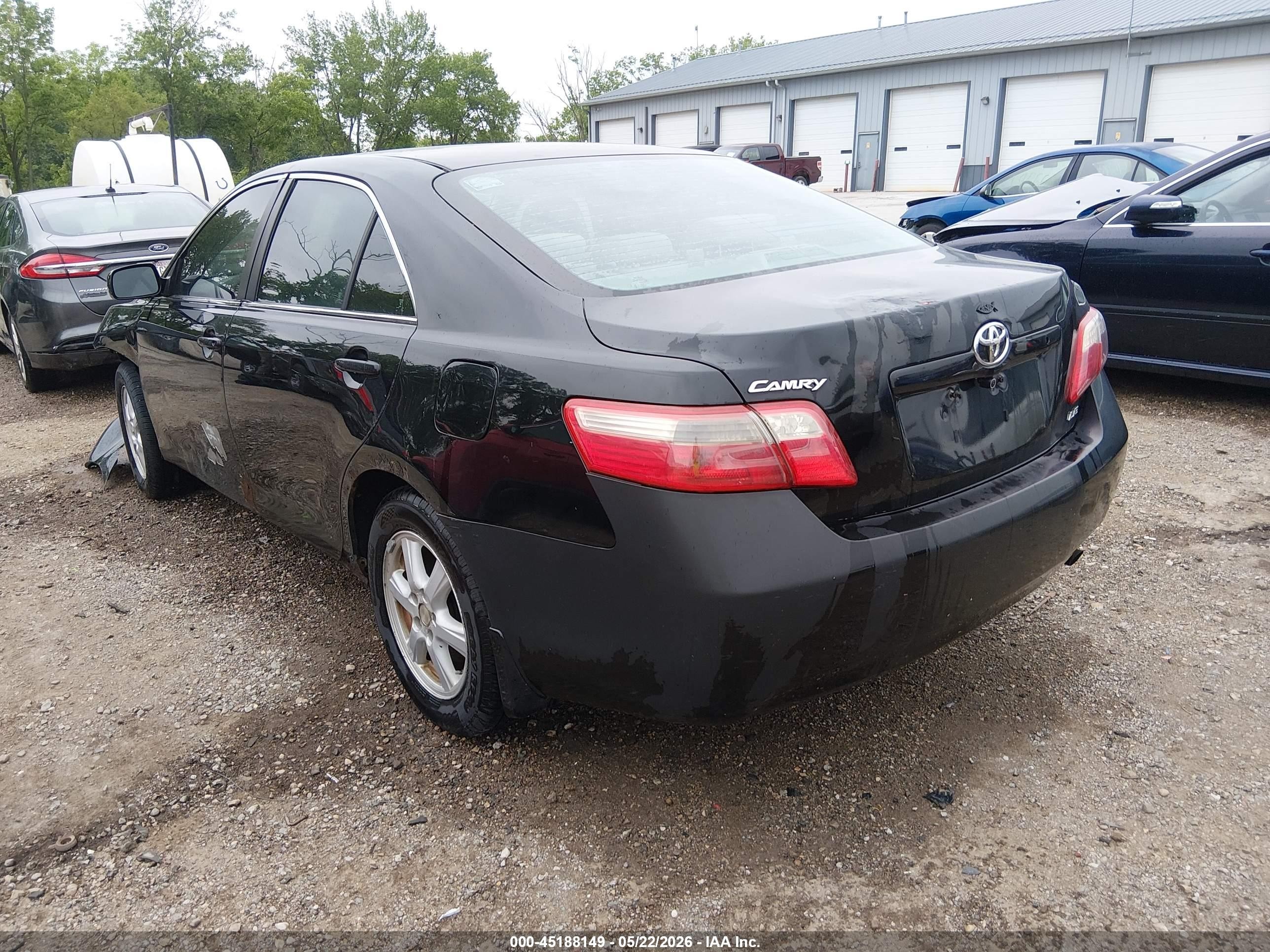 2008 Toyota Camry Le Black vin: 4T1BE46K78U774787