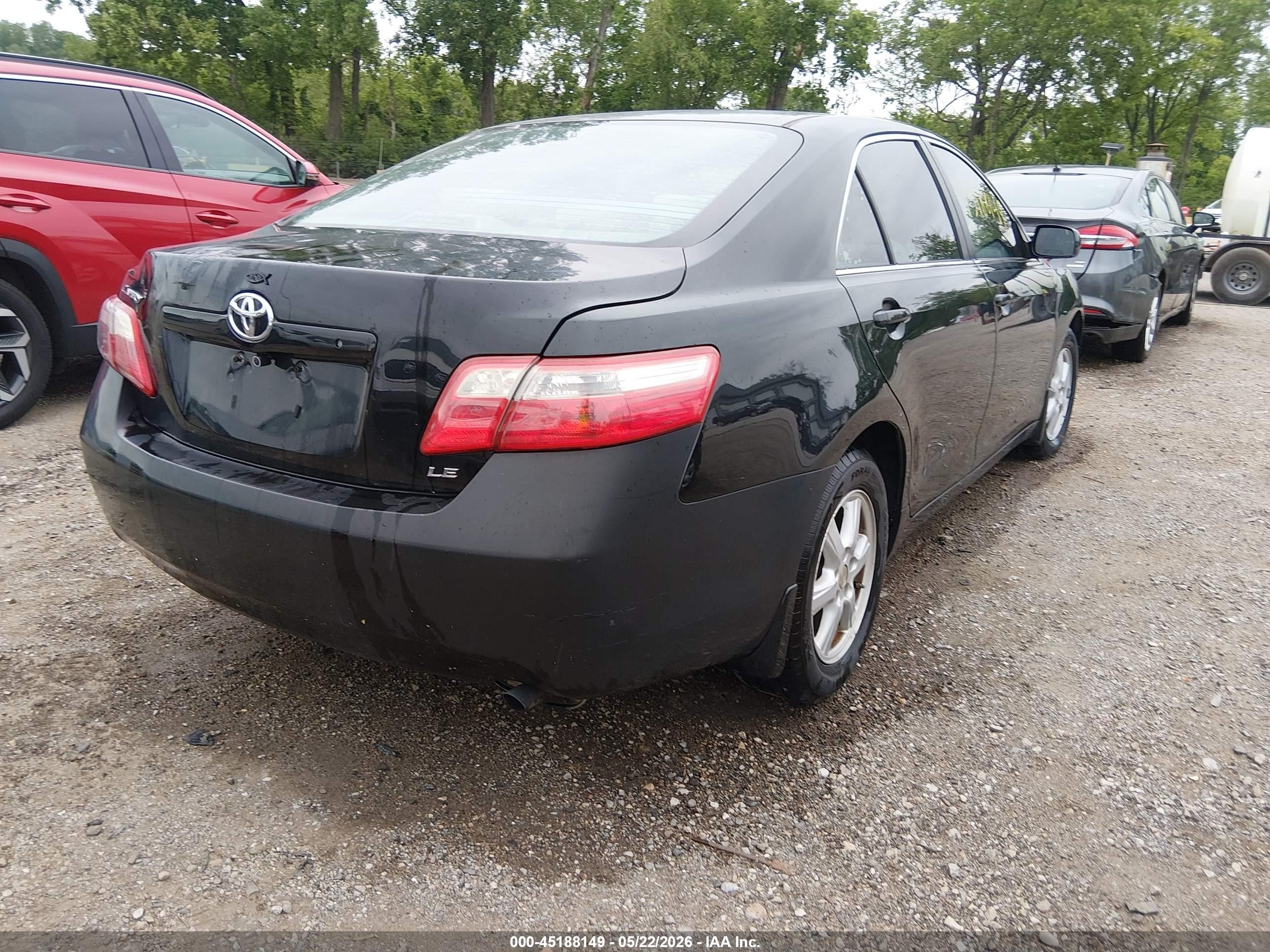 2008 Toyota Camry Le Black vin: 4T1BE46K78U774787