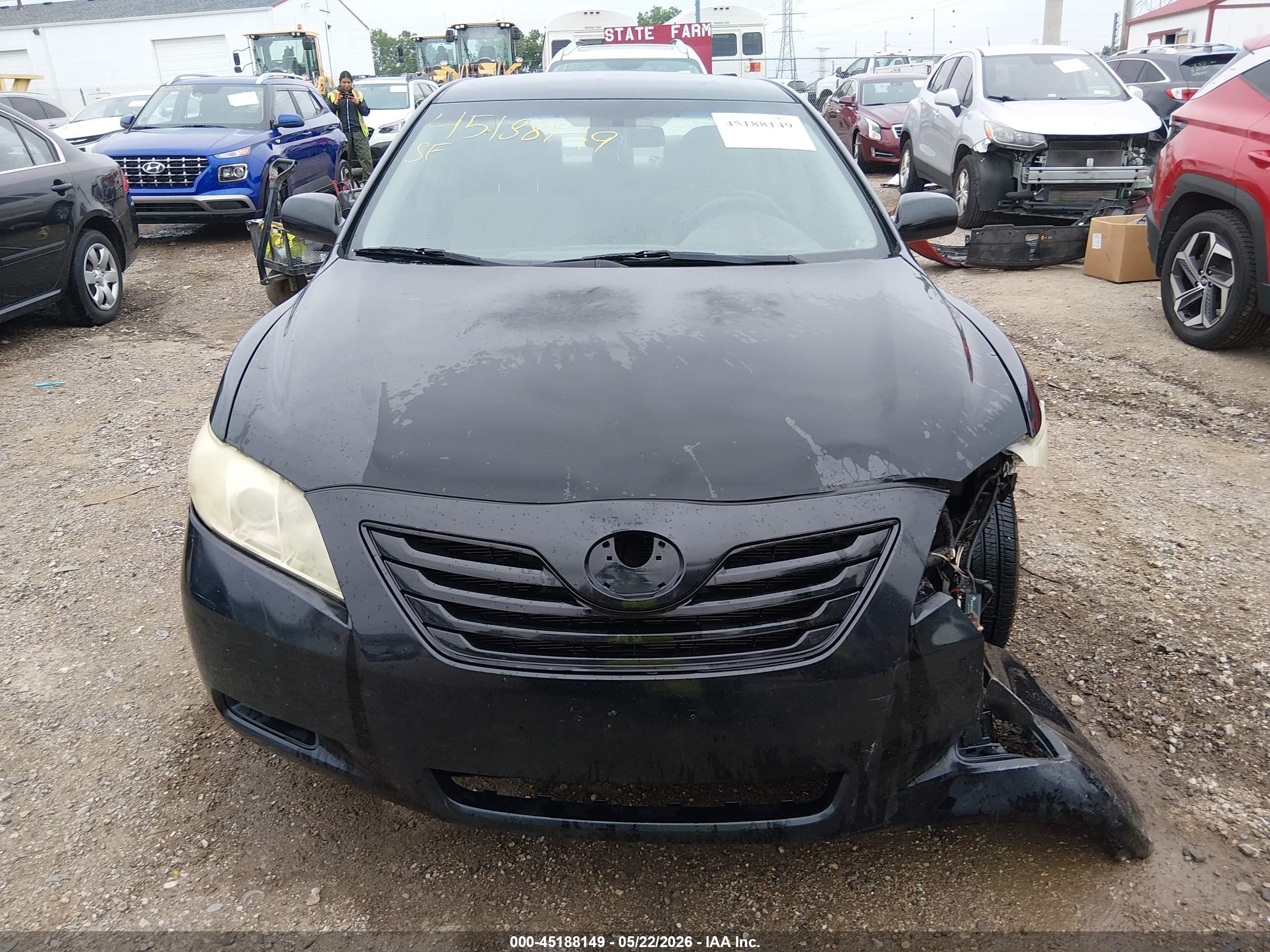 2008 Toyota Camry Le Black vin: 4T1BE46K78U774787