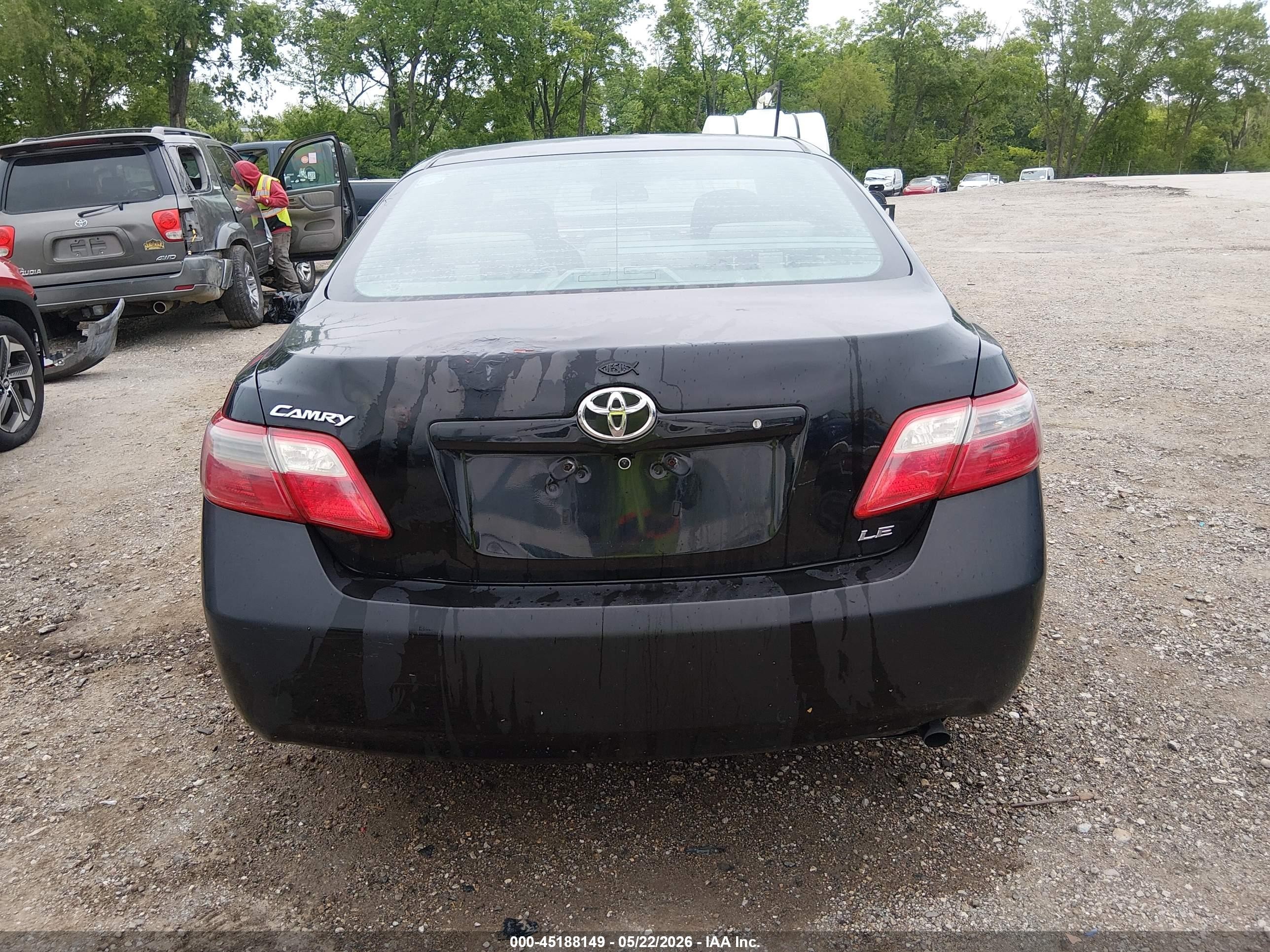 2008 Toyota Camry Le Black vin: 4T1BE46K78U774787