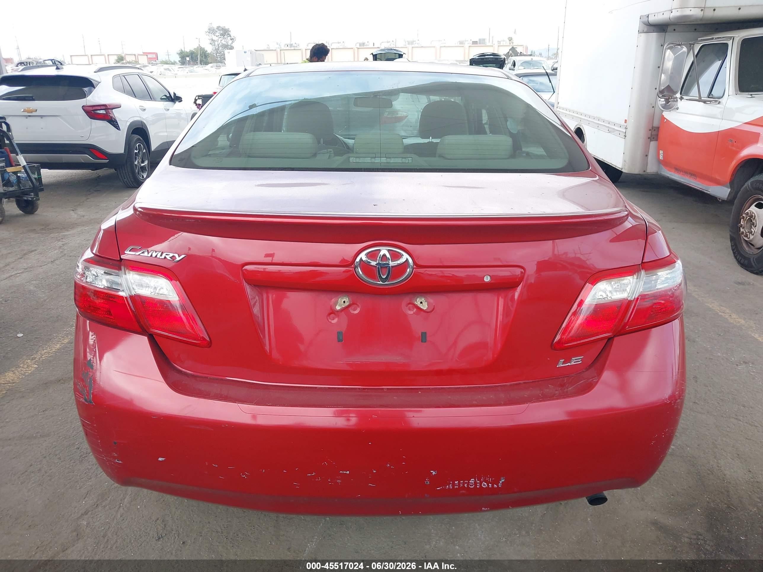 2009 Toyota Camry Le Red vin: 4T1BE46K79U278888