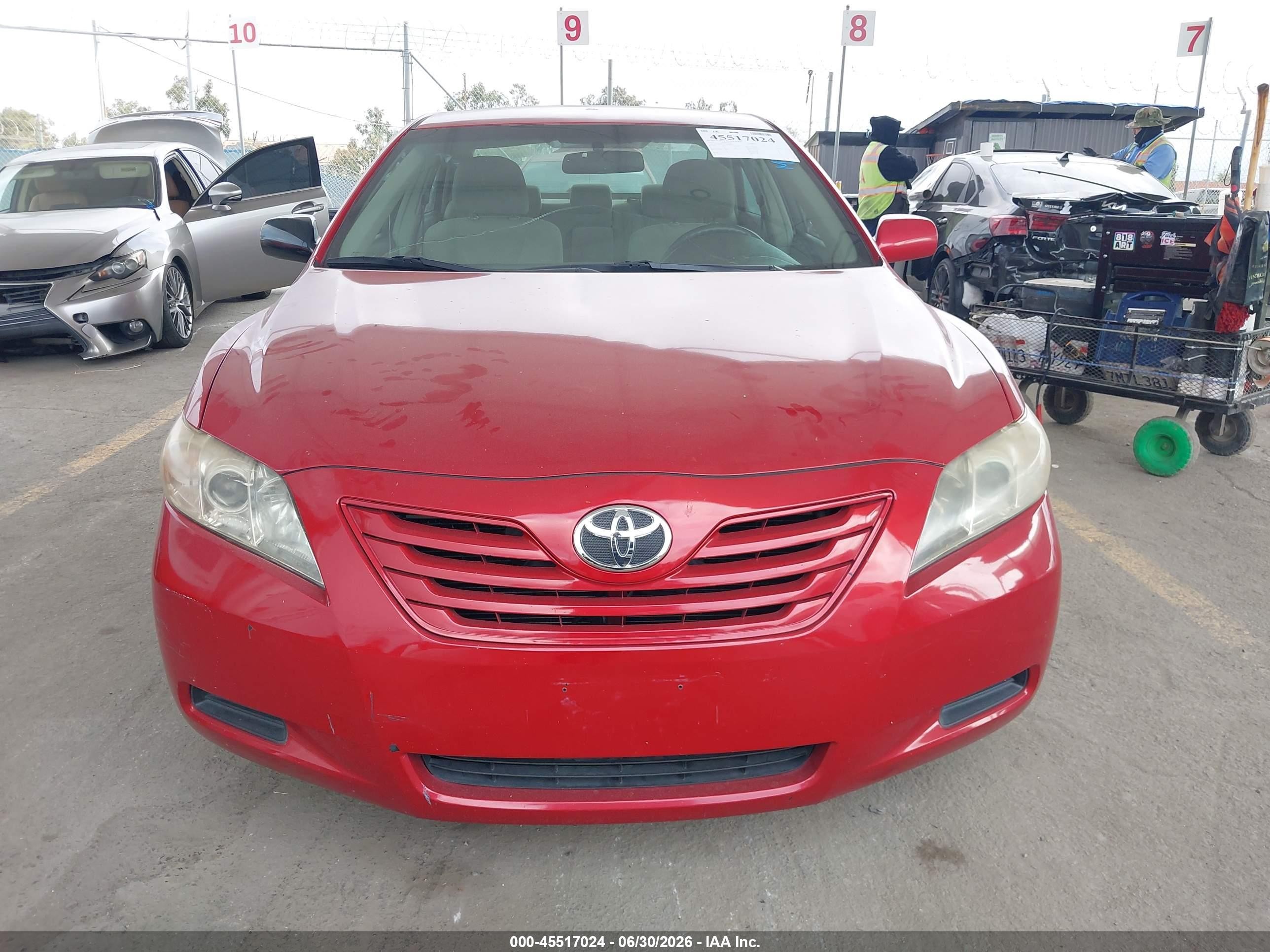 2009 Toyota Camry Le Red vin: 4T1BE46K79U278888