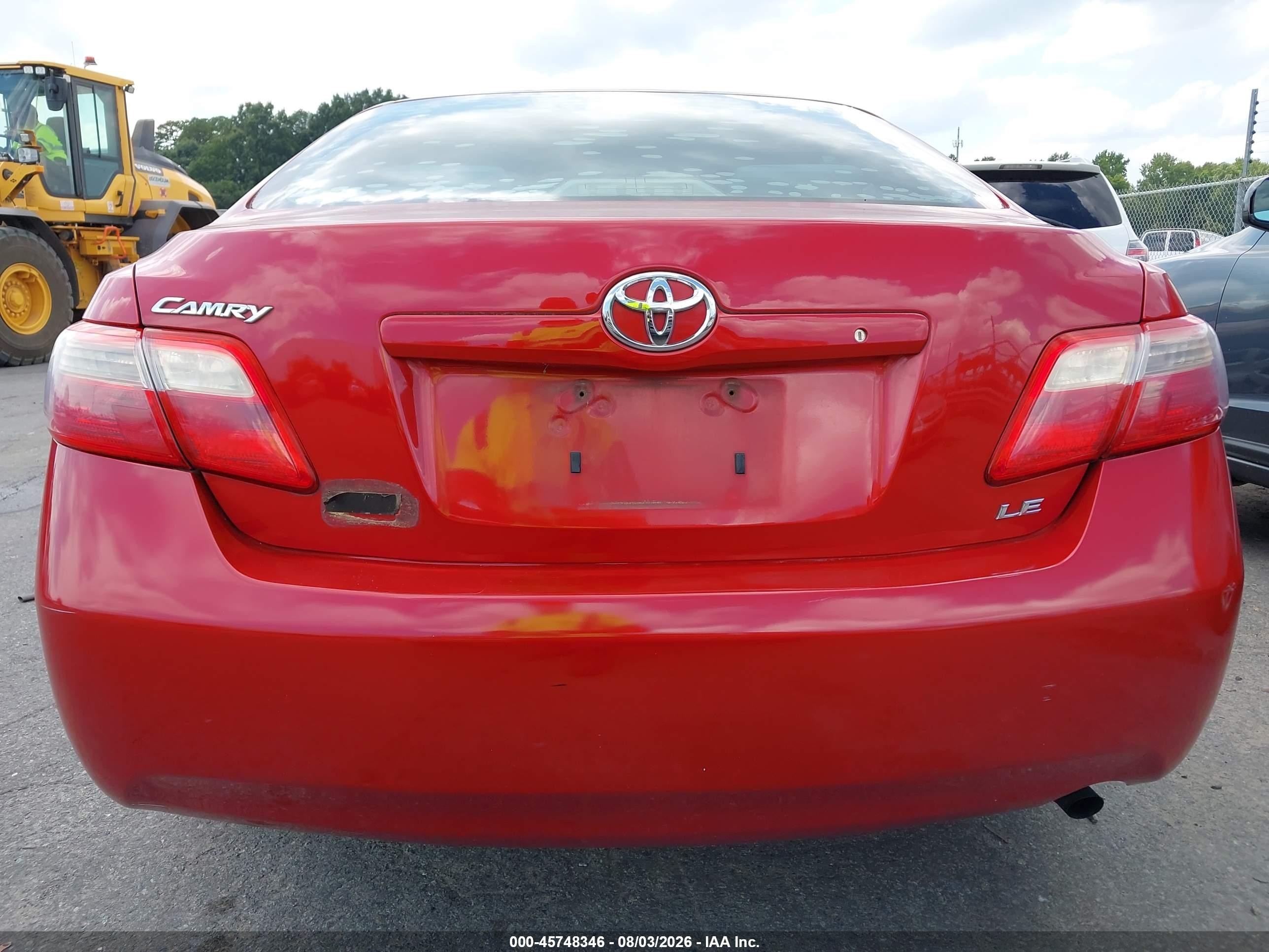 2009 Toyota Camry Le Red vin: 4T1BE46K79U300226