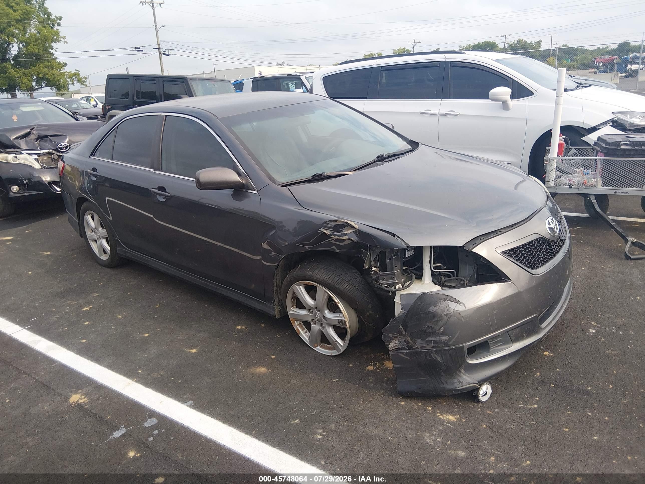2009 Toyota Camry Se Серый vin: 4T1BE46K79U382443
