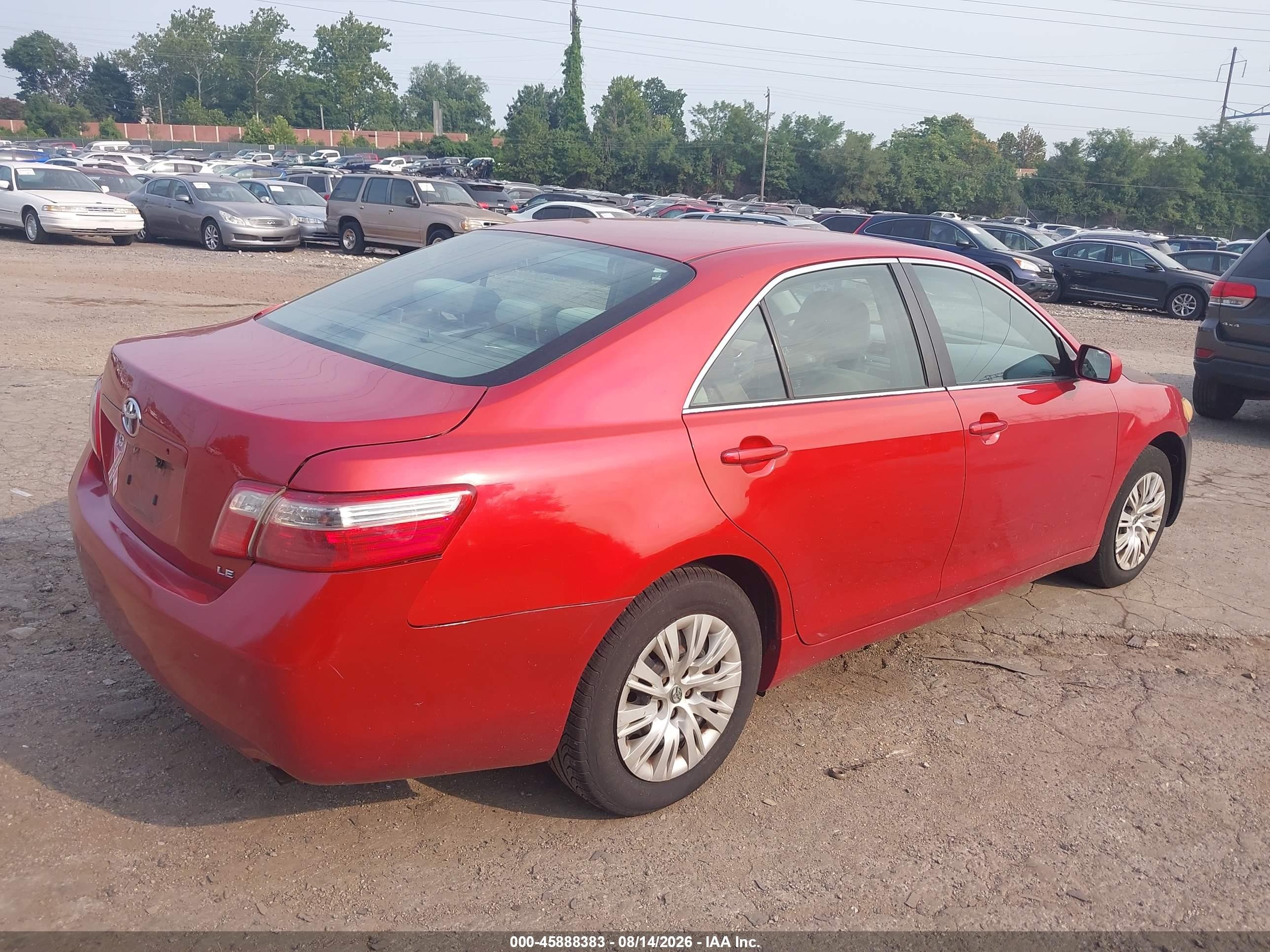 2009 Toyota Camry Le Красный vin: 4T1BE46K79U391577
