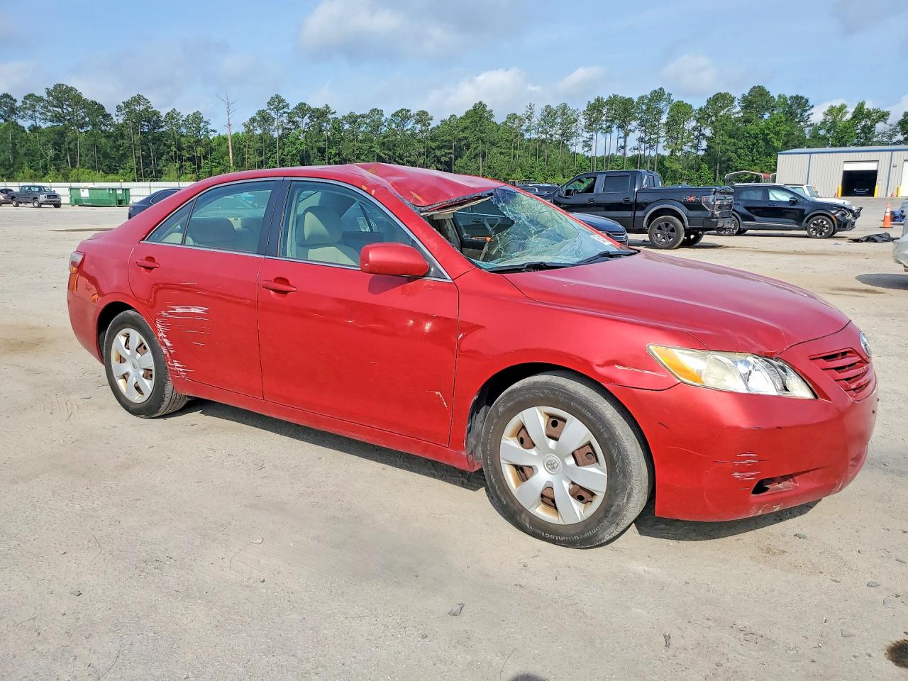 2007 Toyota Camry Le Красный vin: 4T1BE46K87U012972