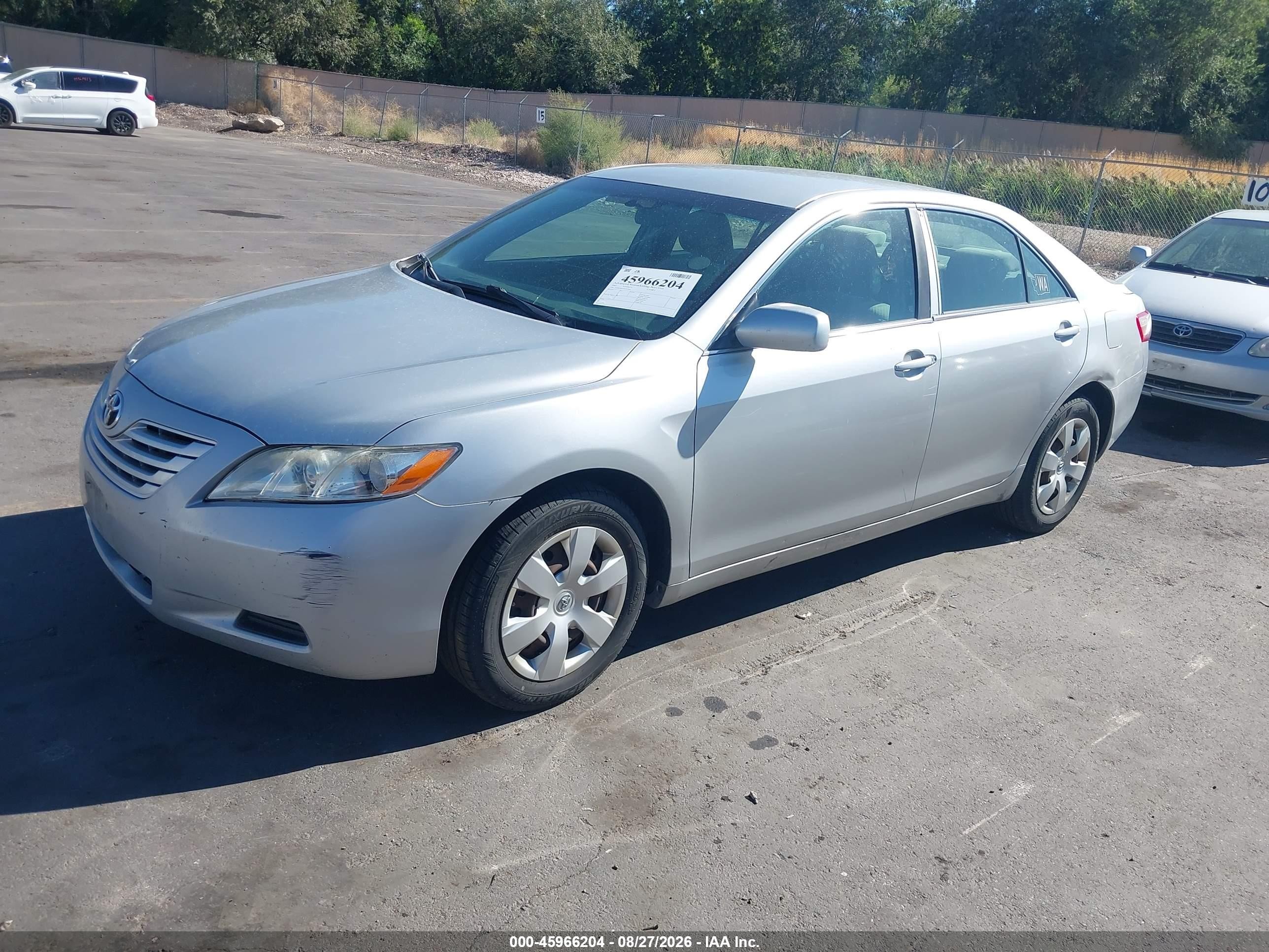 2007 Toyota Camry Le Silver vin: 4T1BE46K87U013460