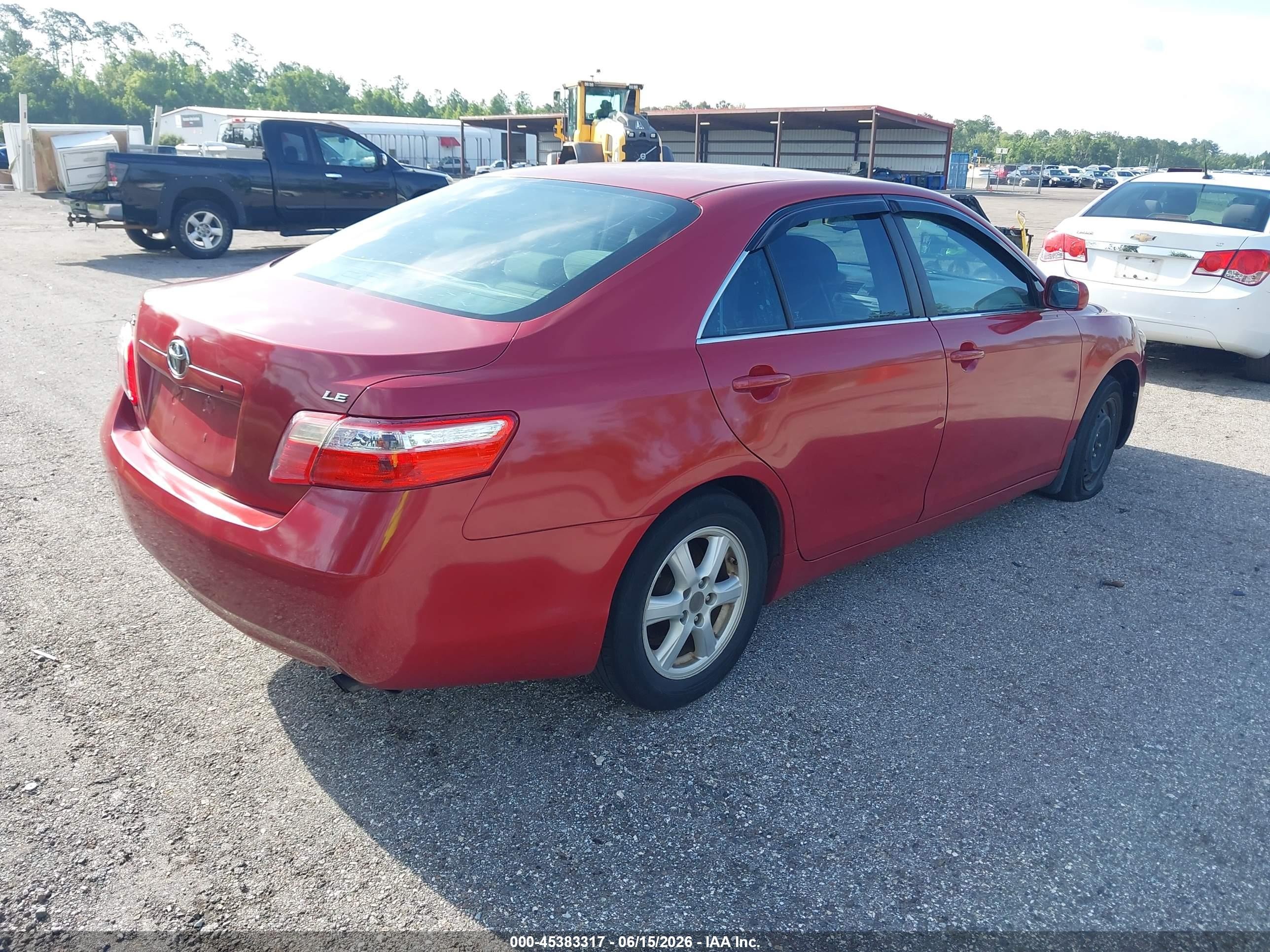 2007 Toyota Camry Le Red vin: 4T1BE46K87U022904