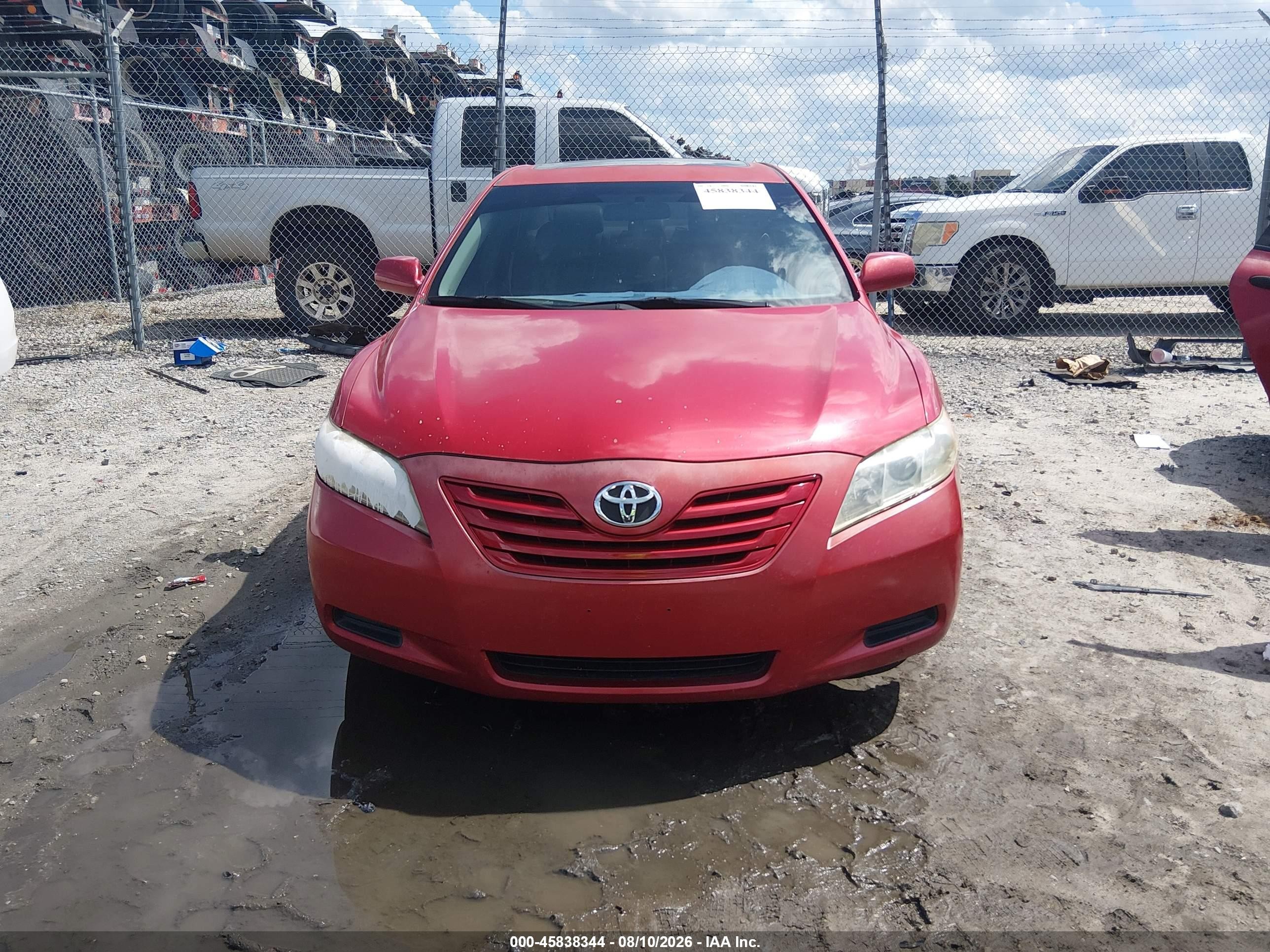 2007 Toyota Camry Le Red vin: 4T1BE46K87U094380