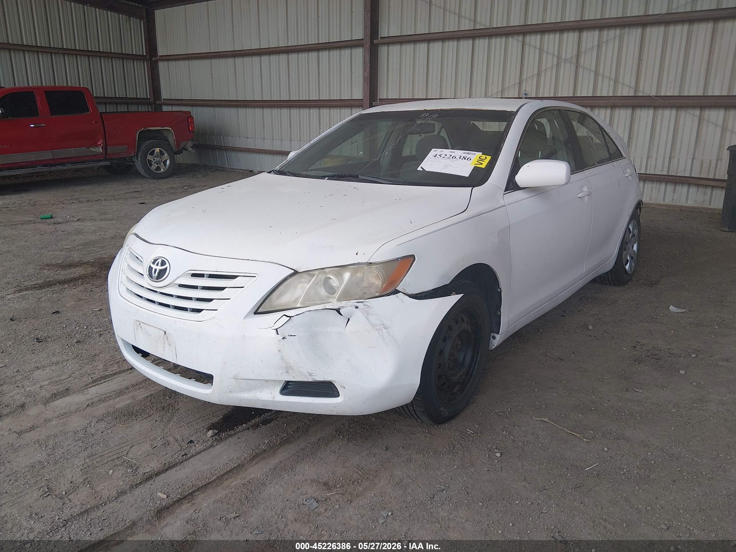2007 Toyota Camry Le White vin: 4T1BE46K87U565427