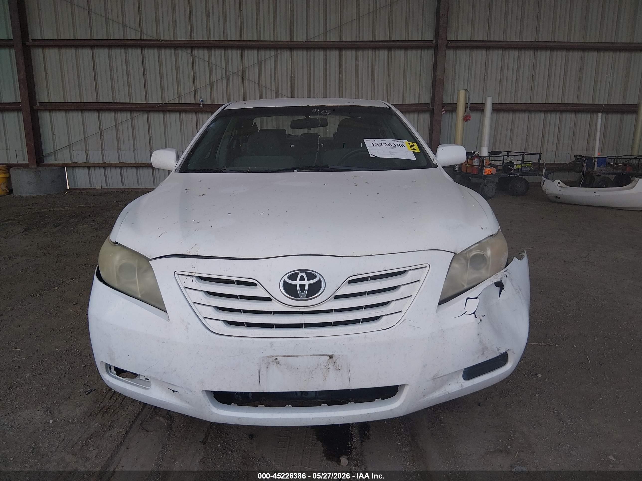 2007 Toyota Camry Le White vin: 4T1BE46K87U565427