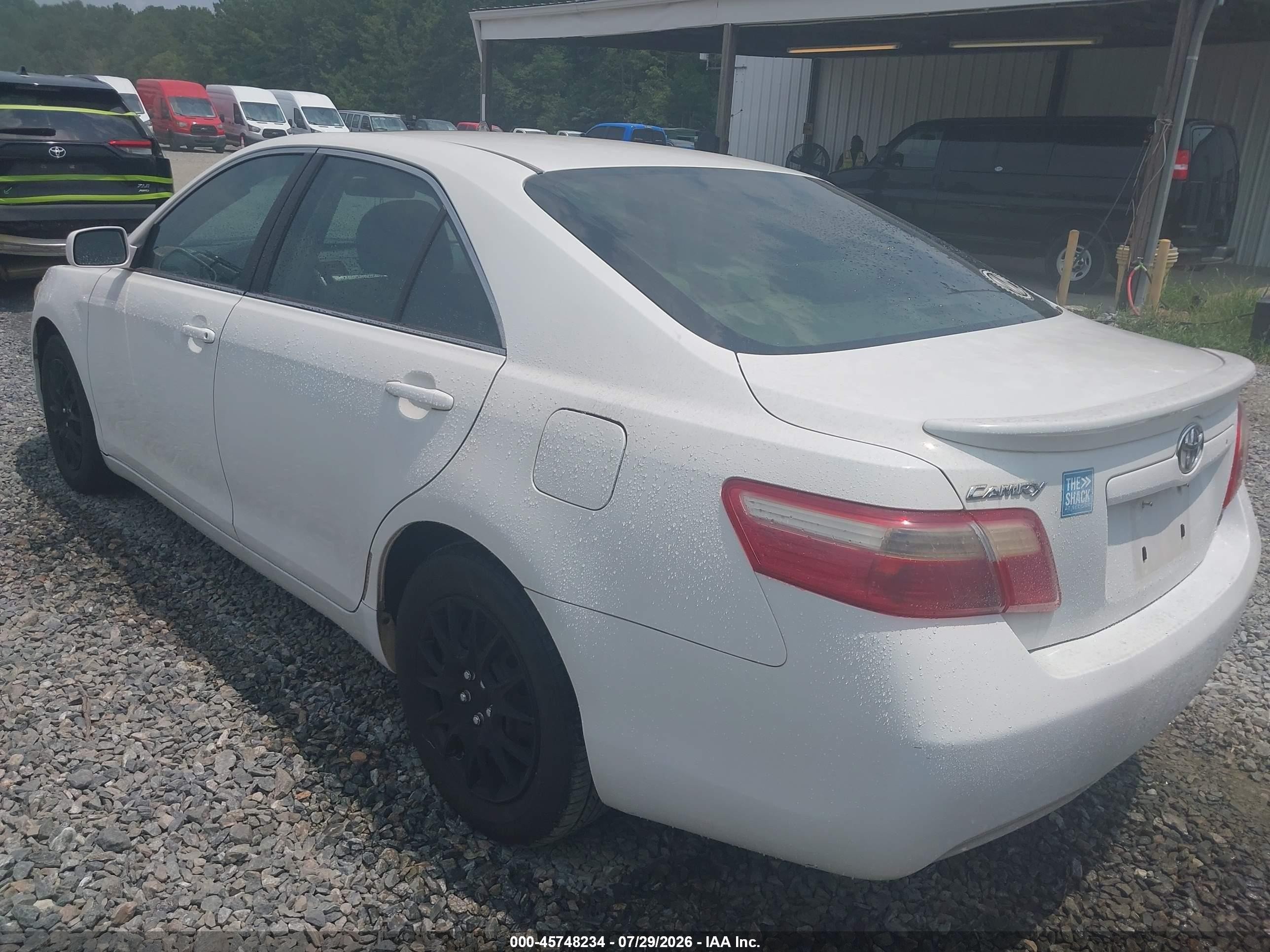 2007 Toyota Camry Le White vin: 4T1BE46K87U580977