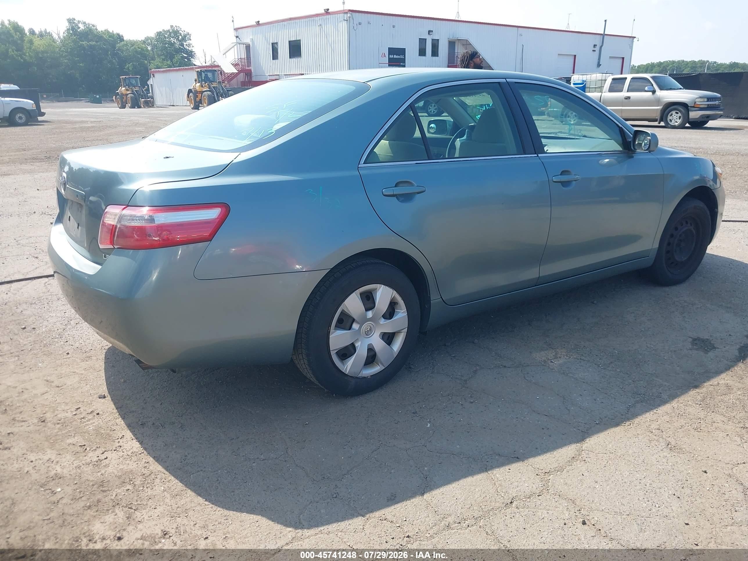 2007 Toyota Camry Le Turquoise vin: 4T1BE46K87U583751