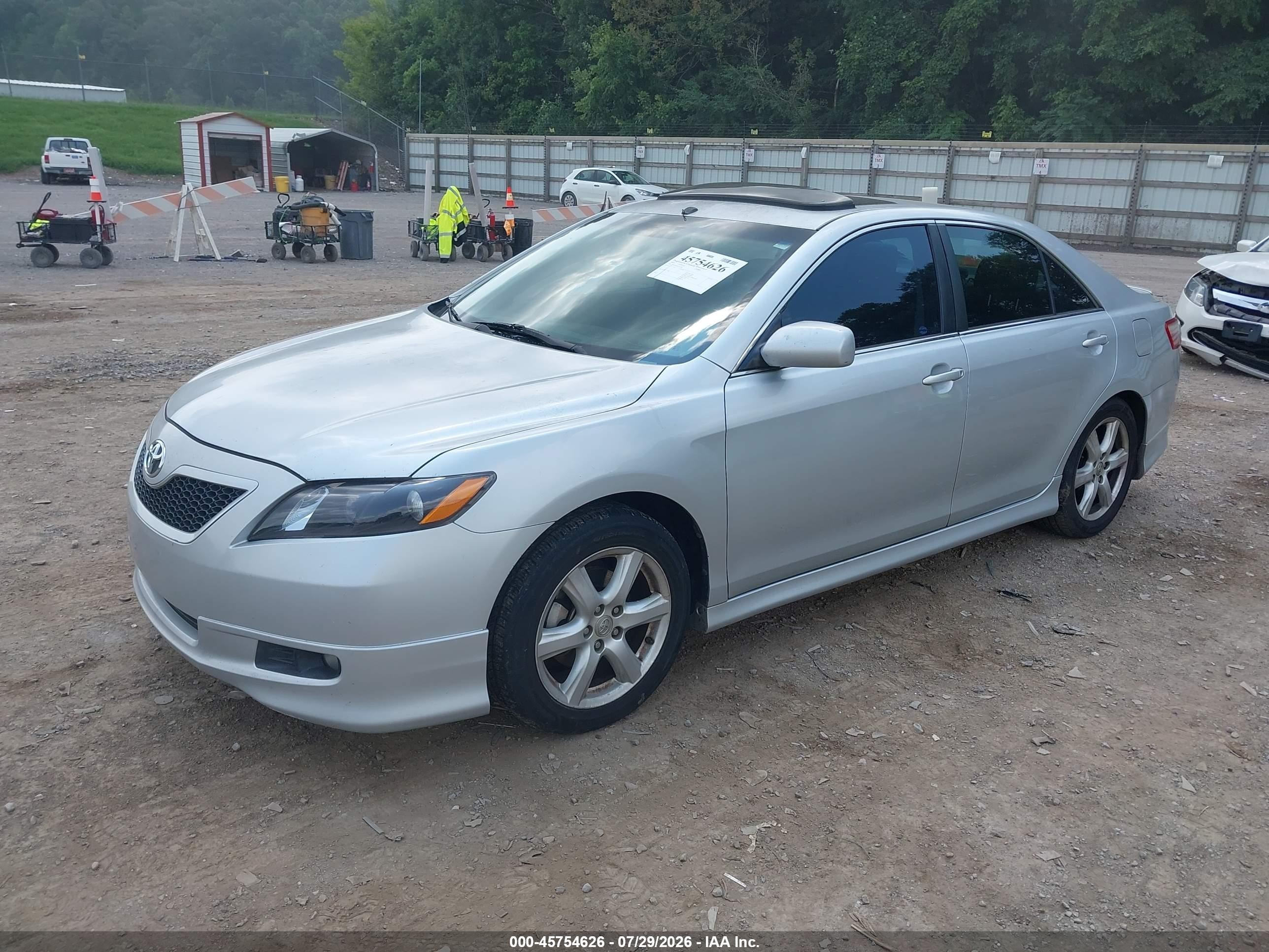2007 Toyota Camry Se Silver vin: 4T1BE46K87U621284