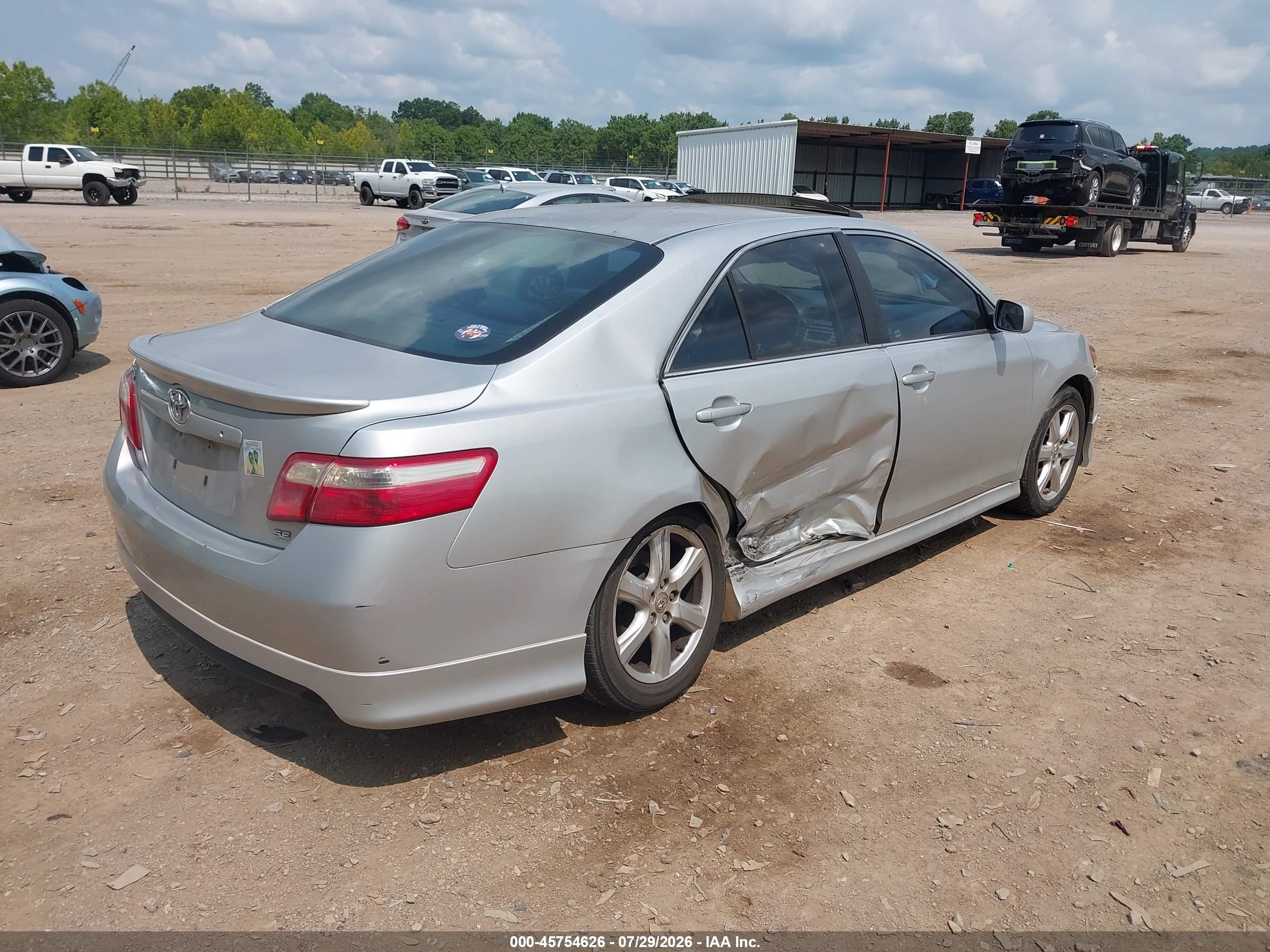 2007 Toyota Camry Se Silver vin: 4T1BE46K87U621284