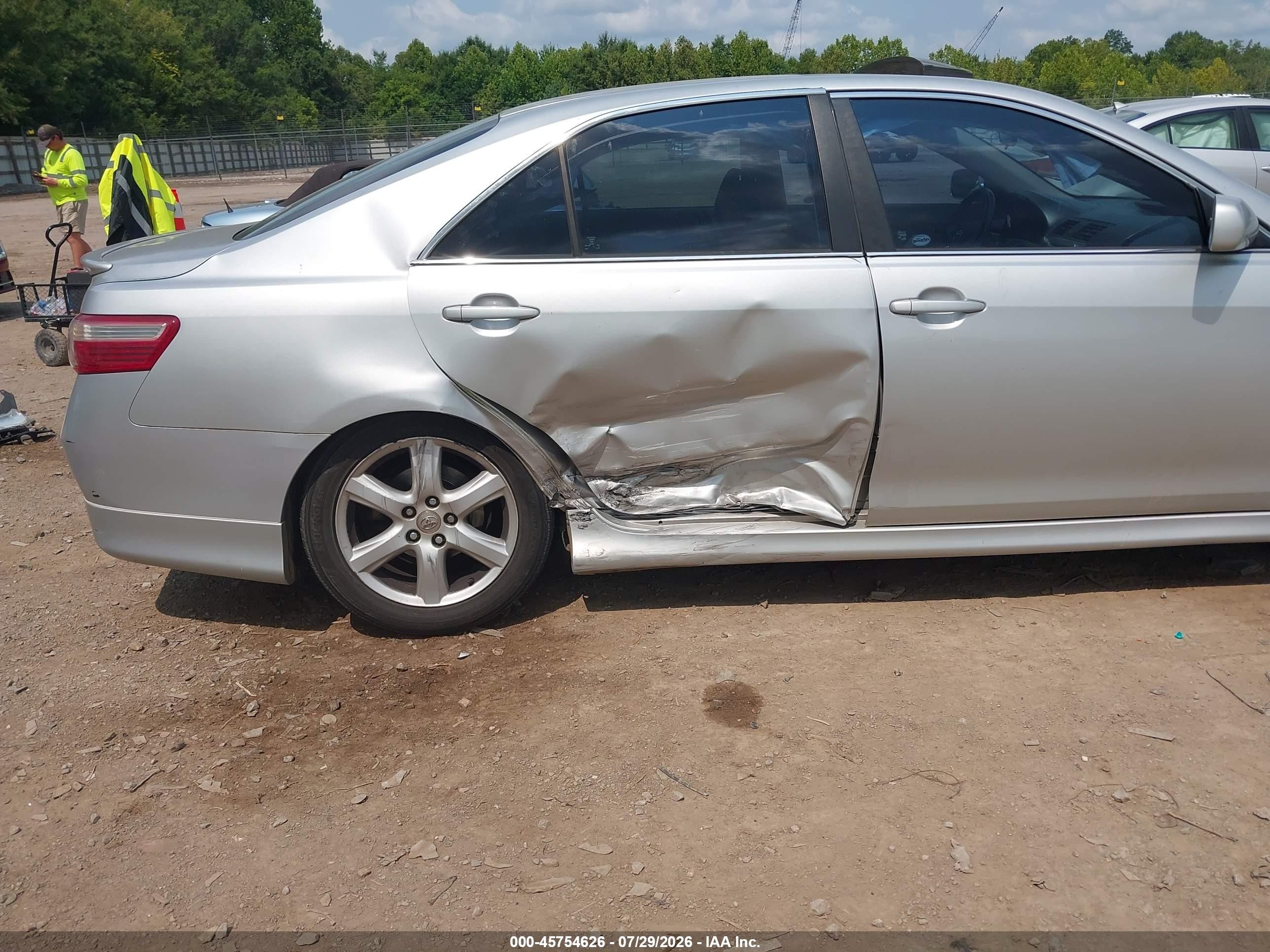 2007 Toyota Camry Se Silver vin: 4T1BE46K87U621284