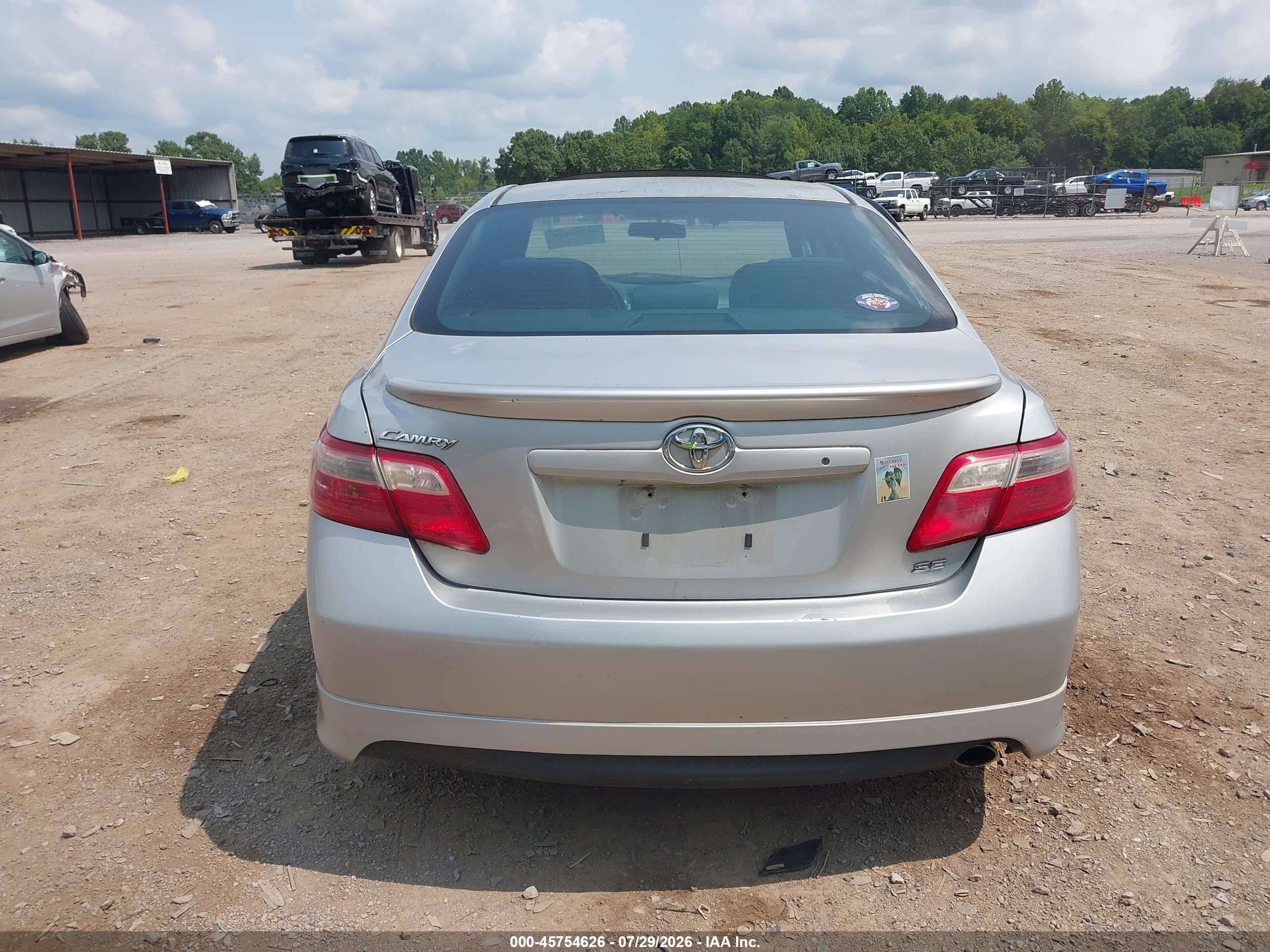 2007 Toyota Camry Se Silver vin: 4T1BE46K87U621284