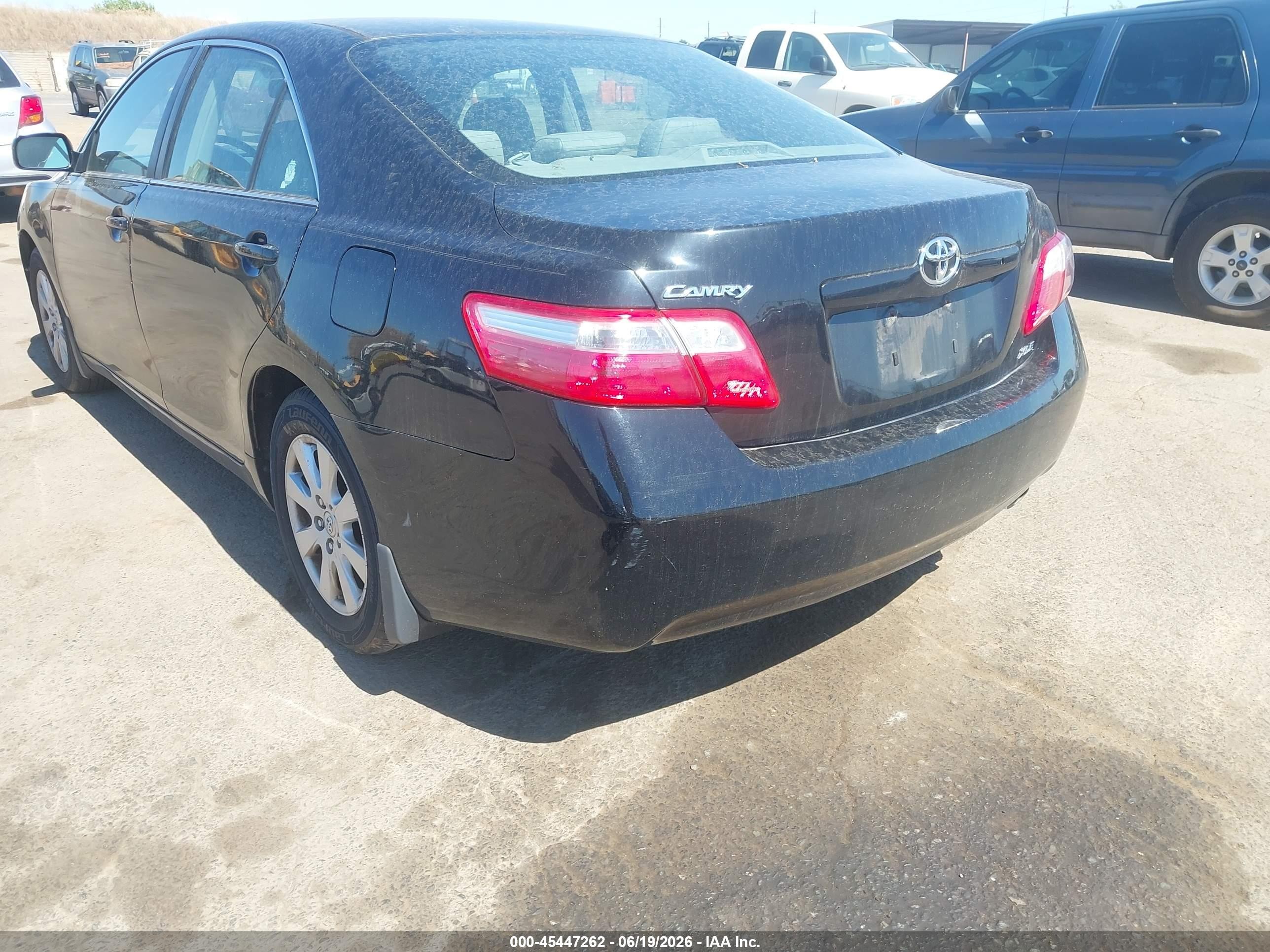 2007 Toyota Camry Xle Black vin: 4T1BE46K87U648467