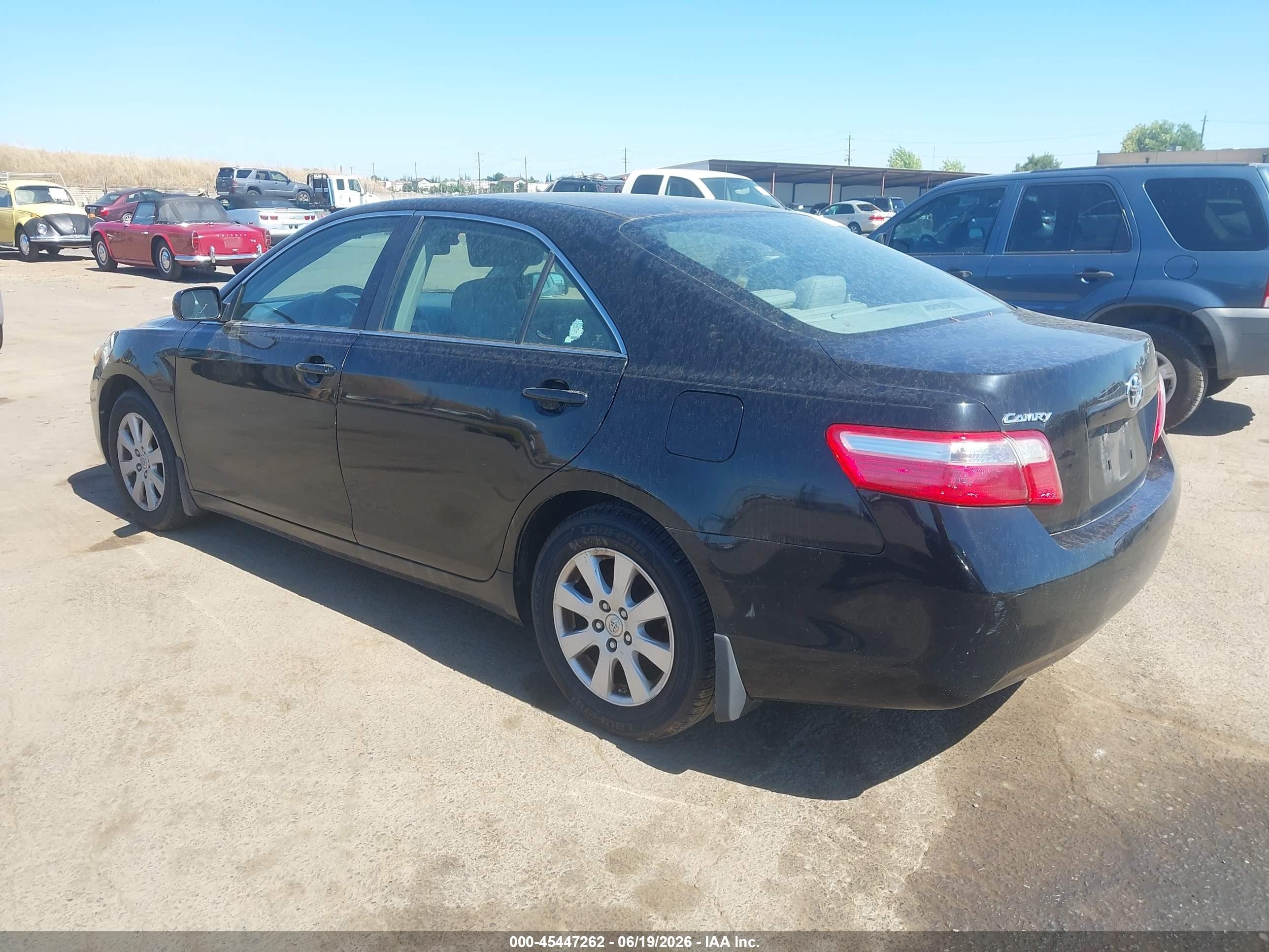 2007 Toyota Camry Xle Black vin: 4T1BE46K87U648467