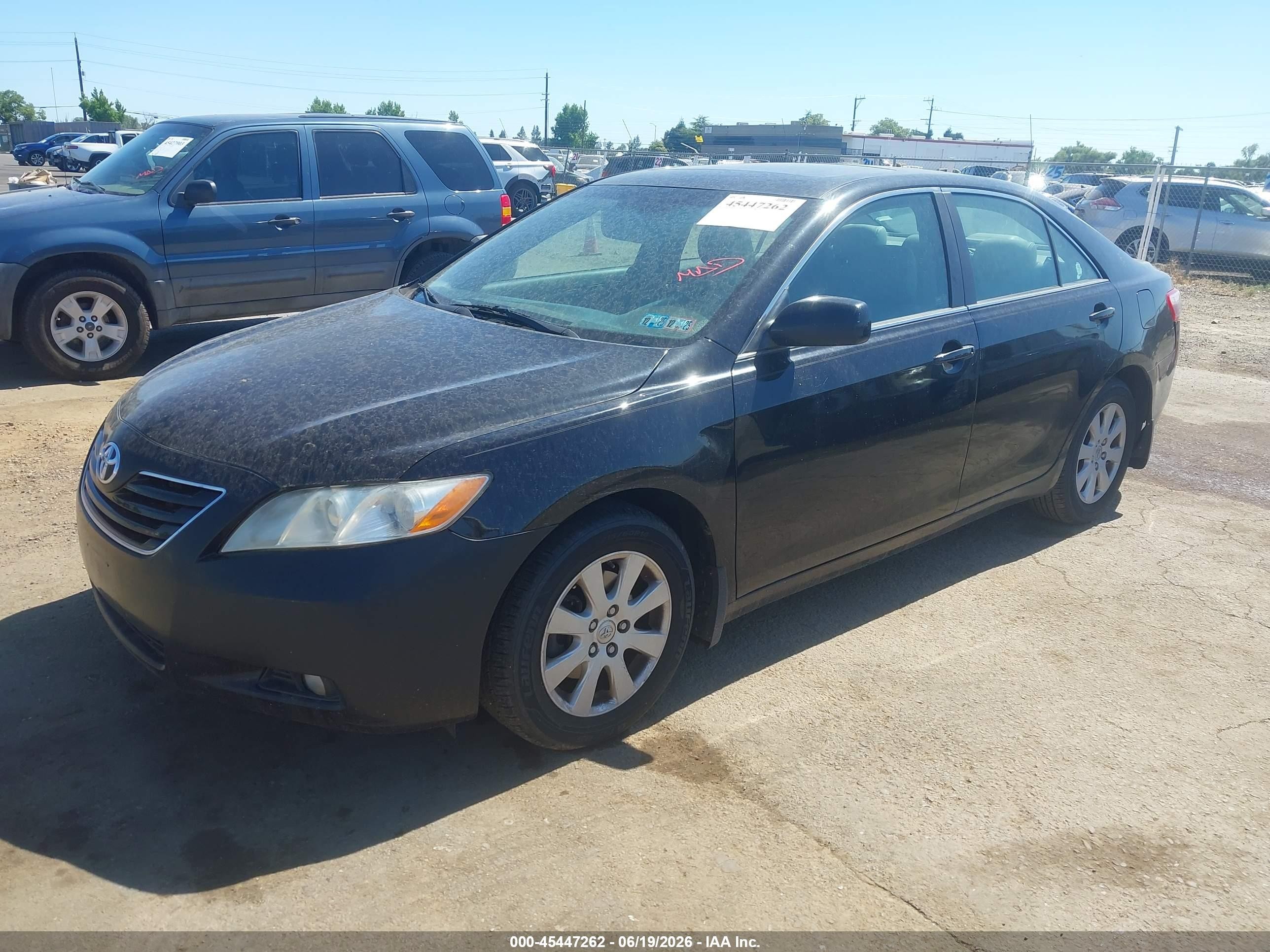 2007 Toyota Camry Xle Black vin: 4T1BE46K87U648467