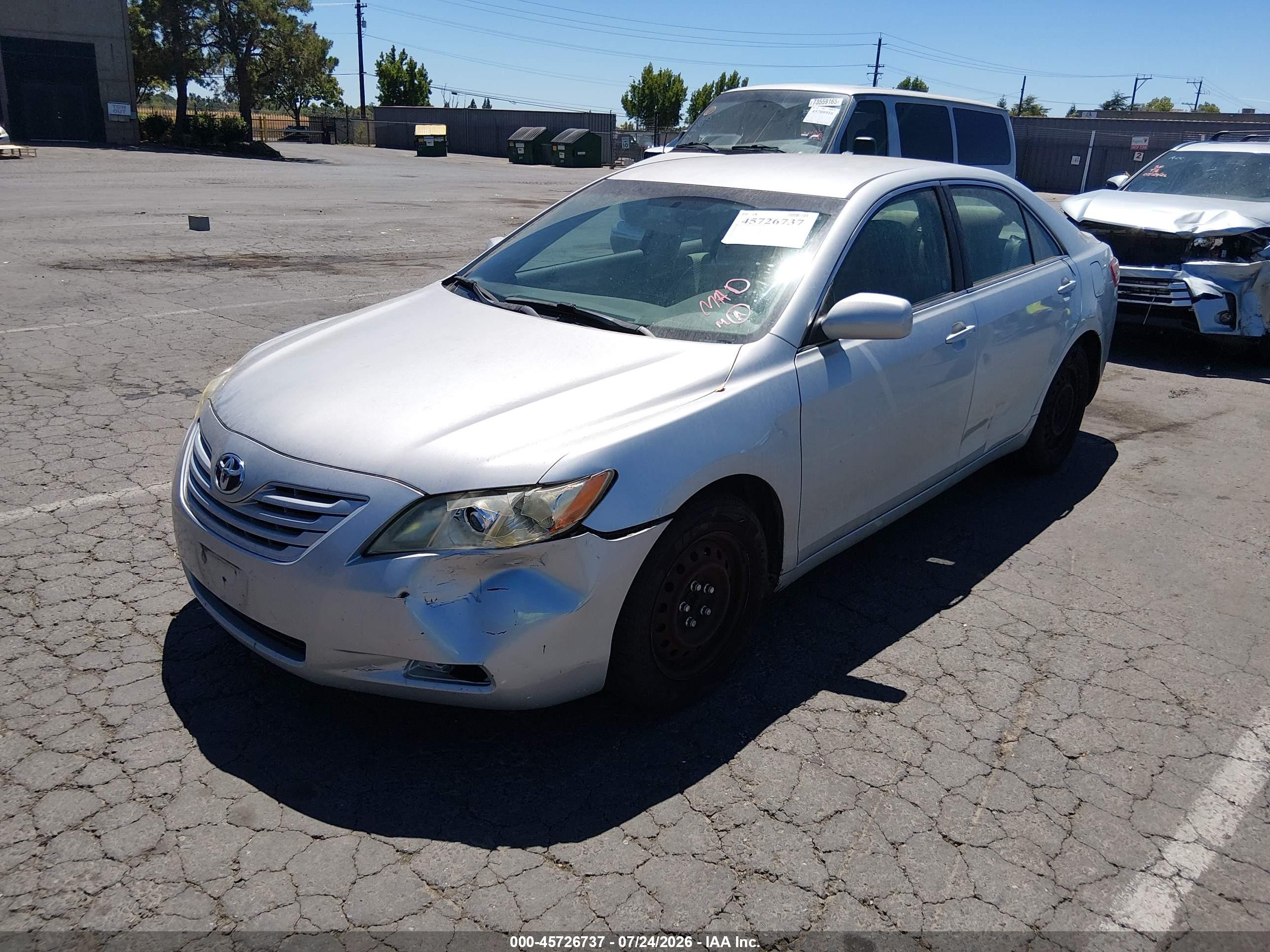 2007 Toyota Camry Le Серебряный vin: 4T1BE46K87U706061