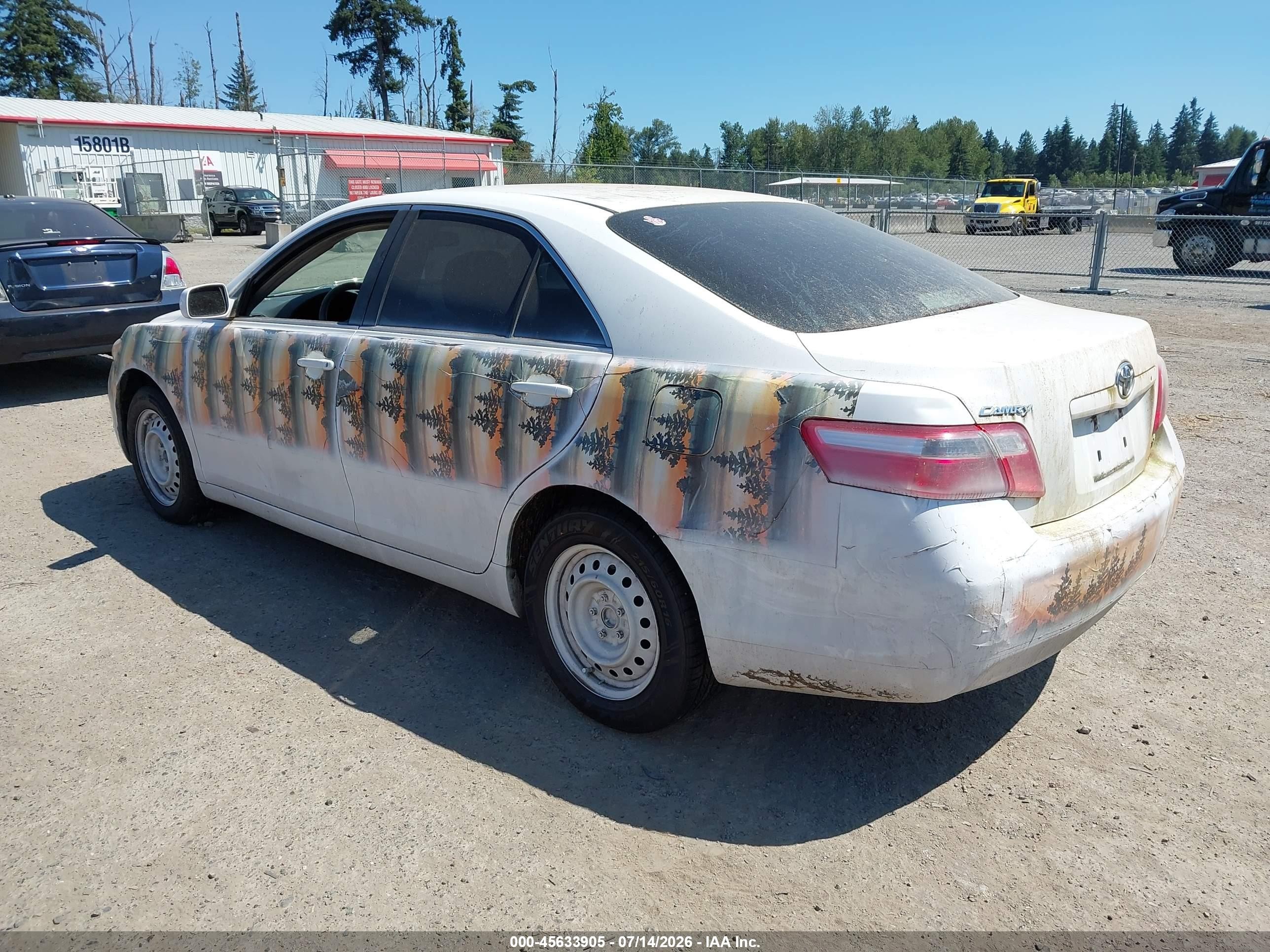 2007 Toyota Camry Le White vin: 4T1BE46K87U714080
