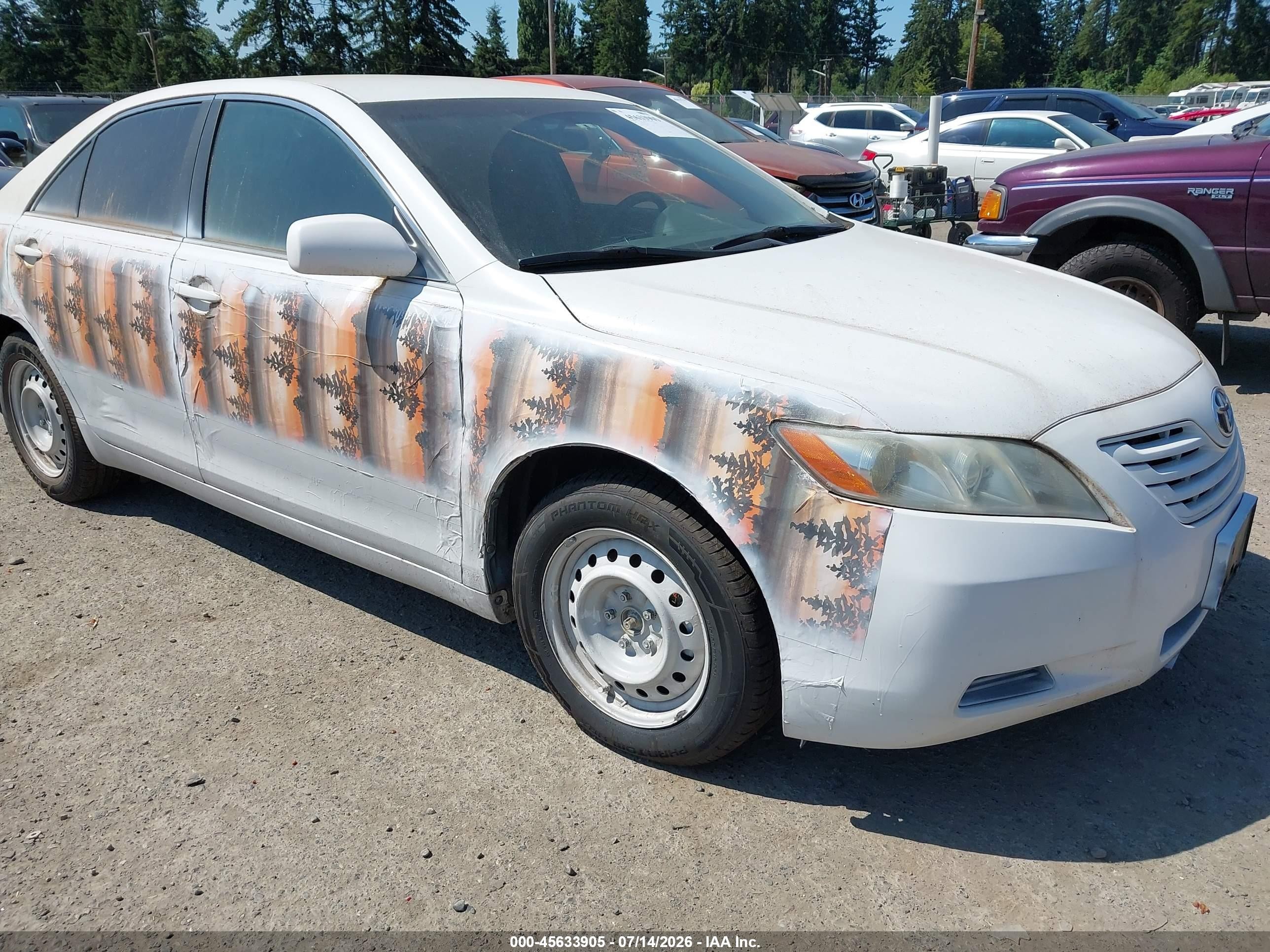 2007 Toyota Camry Le White vin: 4T1BE46K87U714080