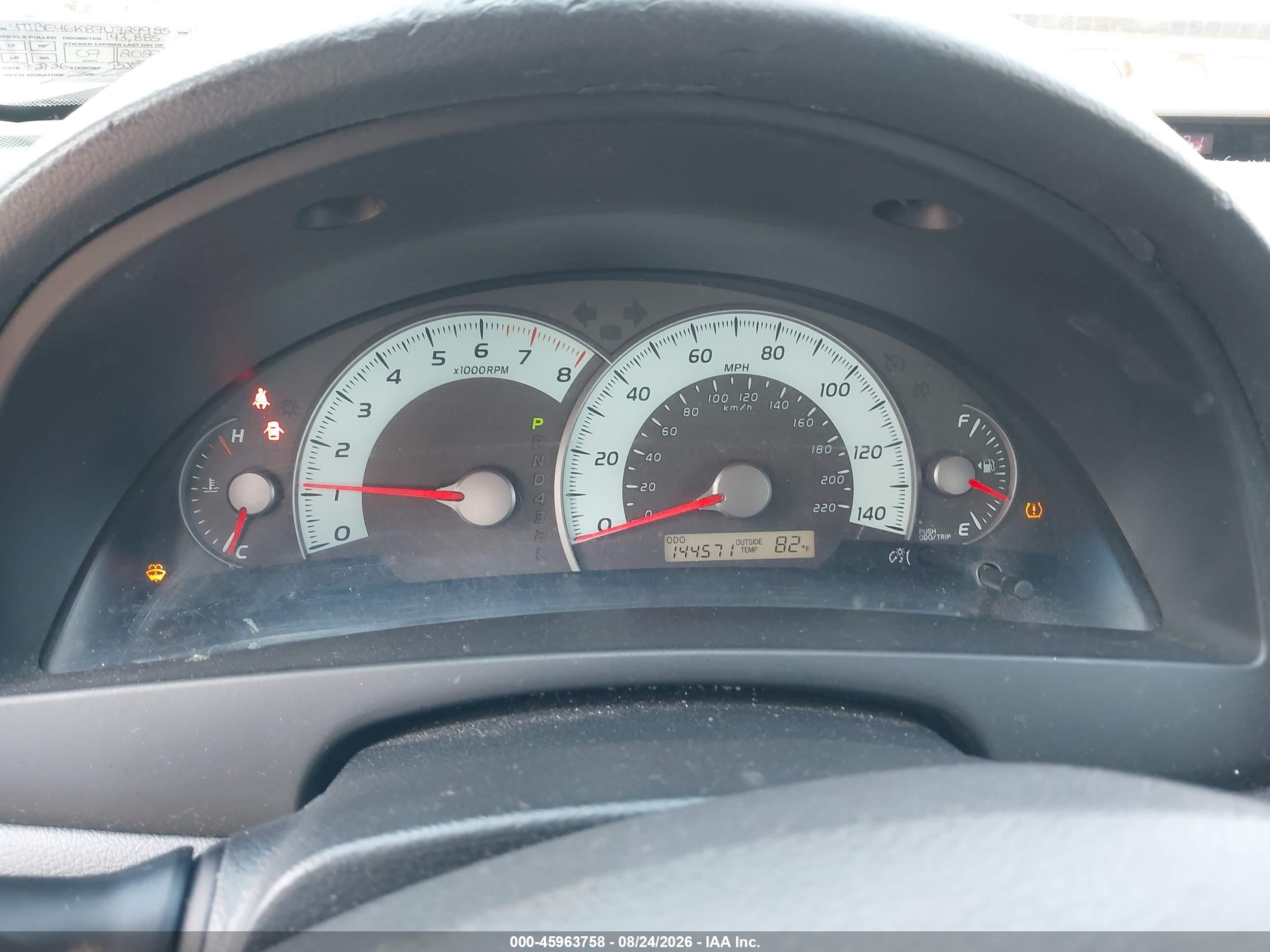 2007 Toyota Camry Se Silver vin: 4T1BE46K87U729985