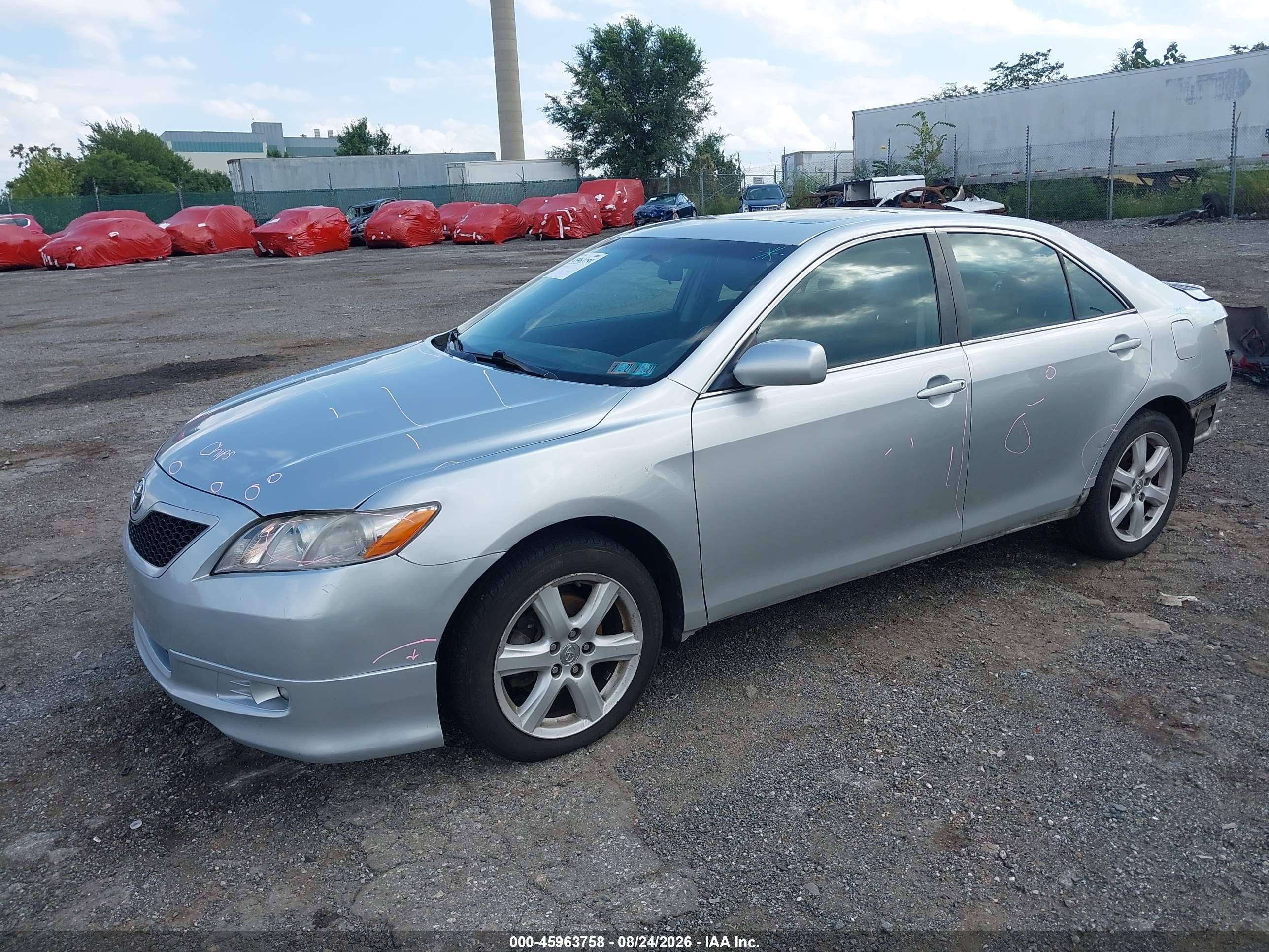 2007 Toyota Camry Se Silver vin: 4T1BE46K87U729985