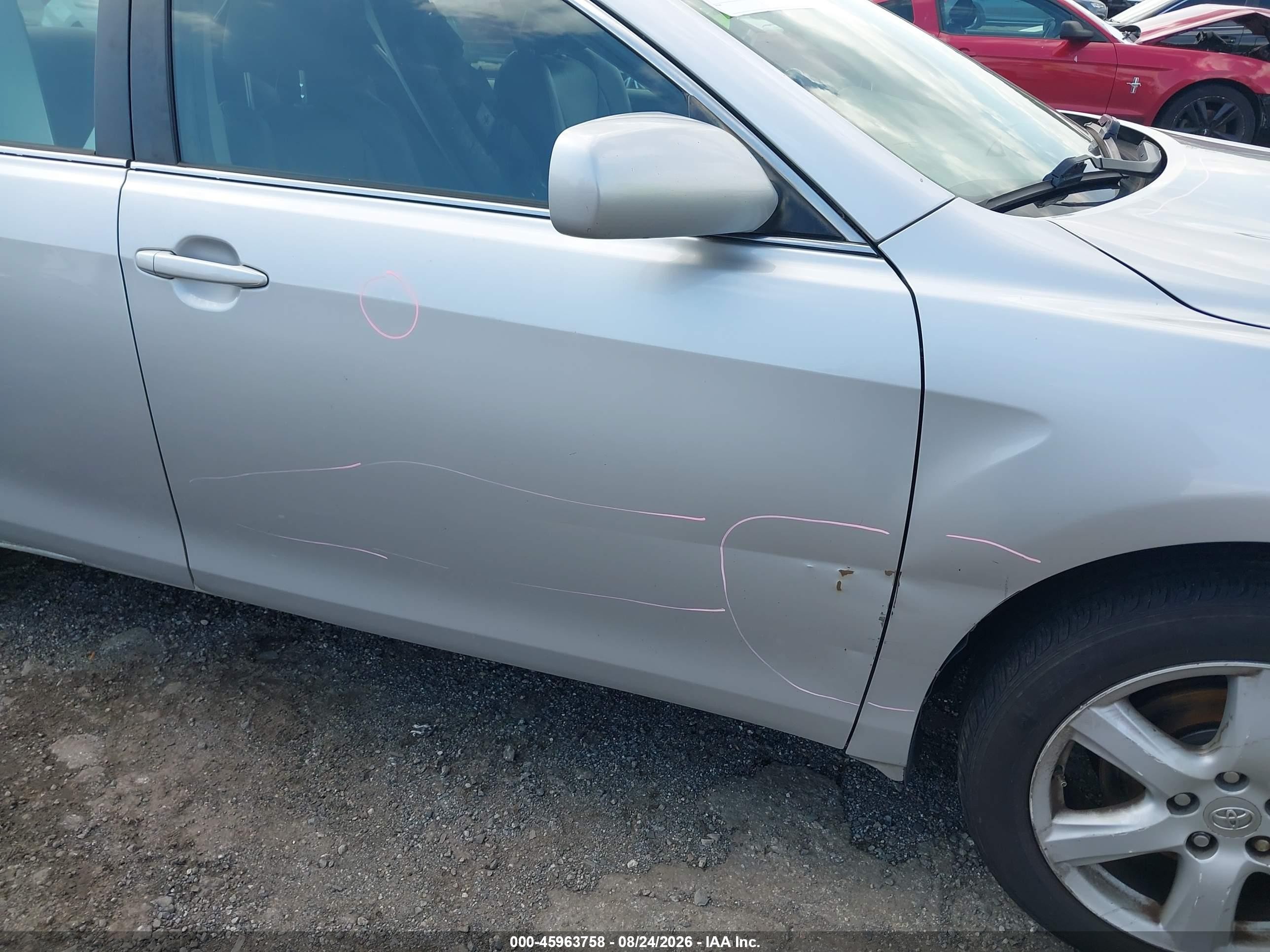 2007 Toyota Camry Se Silver vin: 4T1BE46K87U729985