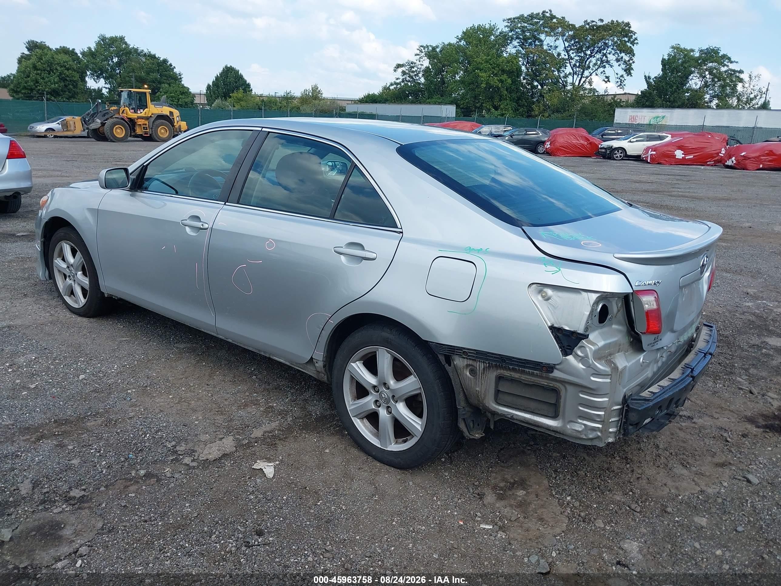 2007 Toyota Camry Se Silver vin: 4T1BE46K87U729985