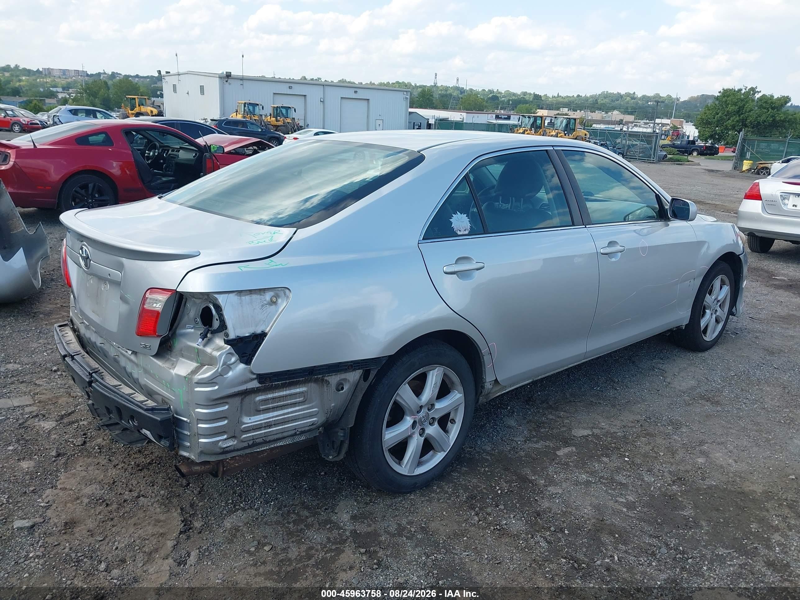 2007 Toyota Camry Se Silver vin: 4T1BE46K87U729985