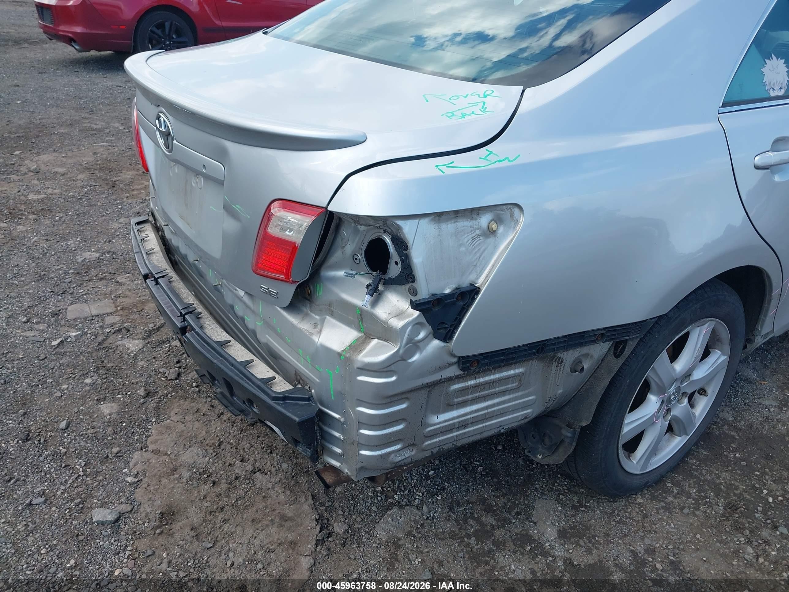 2007 Toyota Camry Se Silver vin: 4T1BE46K87U729985