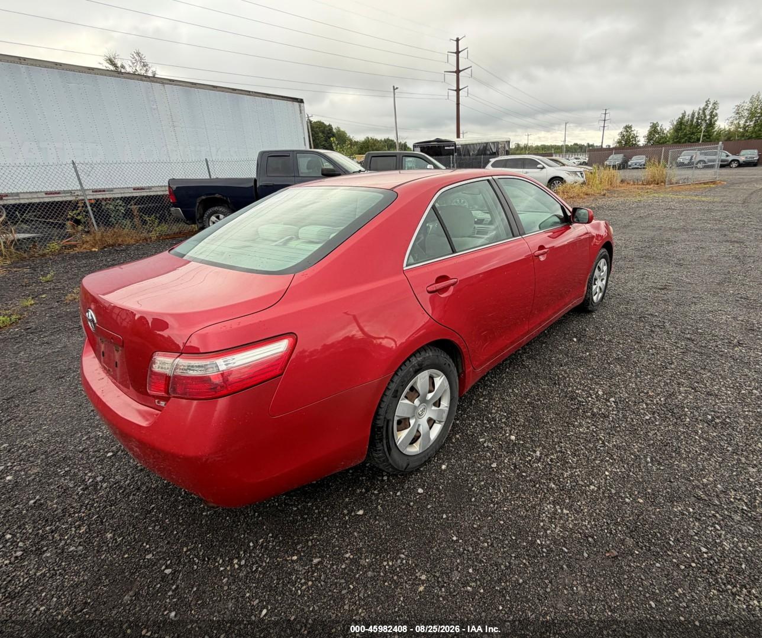 2008 Toyota Camry Le Red vin: 4T1BE46K88U206483