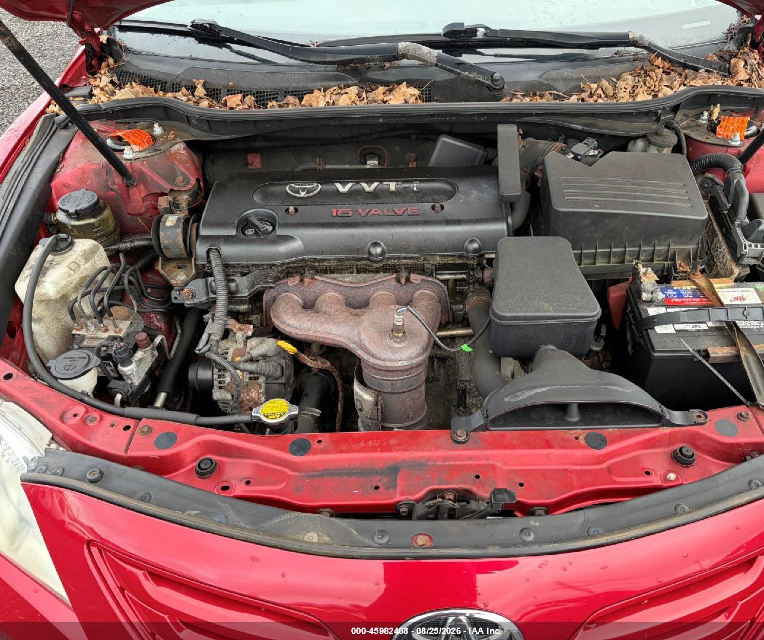 2008 Toyota Camry Le Red vin: 4T1BE46K88U206483
