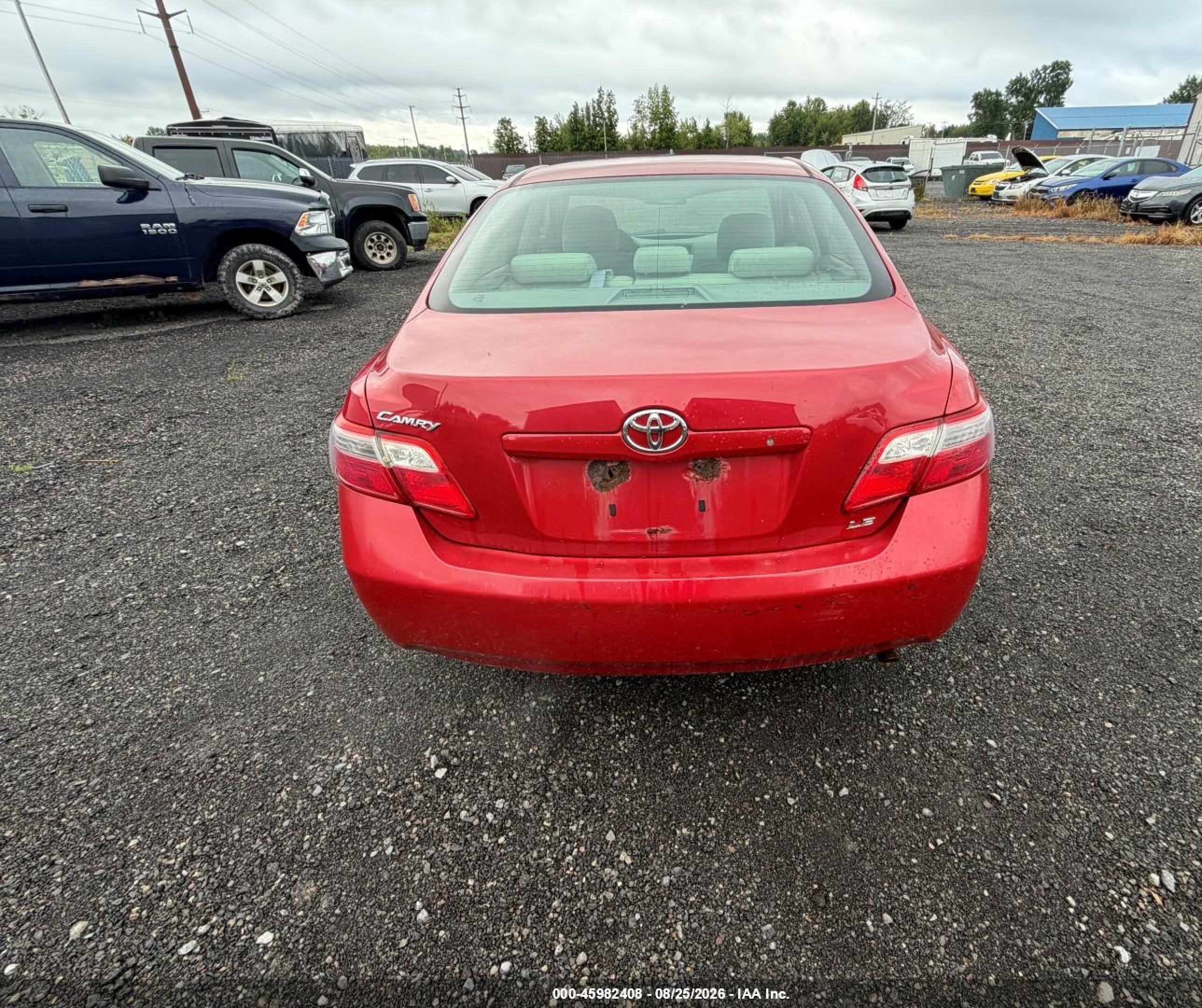 2008 Toyota Camry Le Red vin: 4T1BE46K88U206483