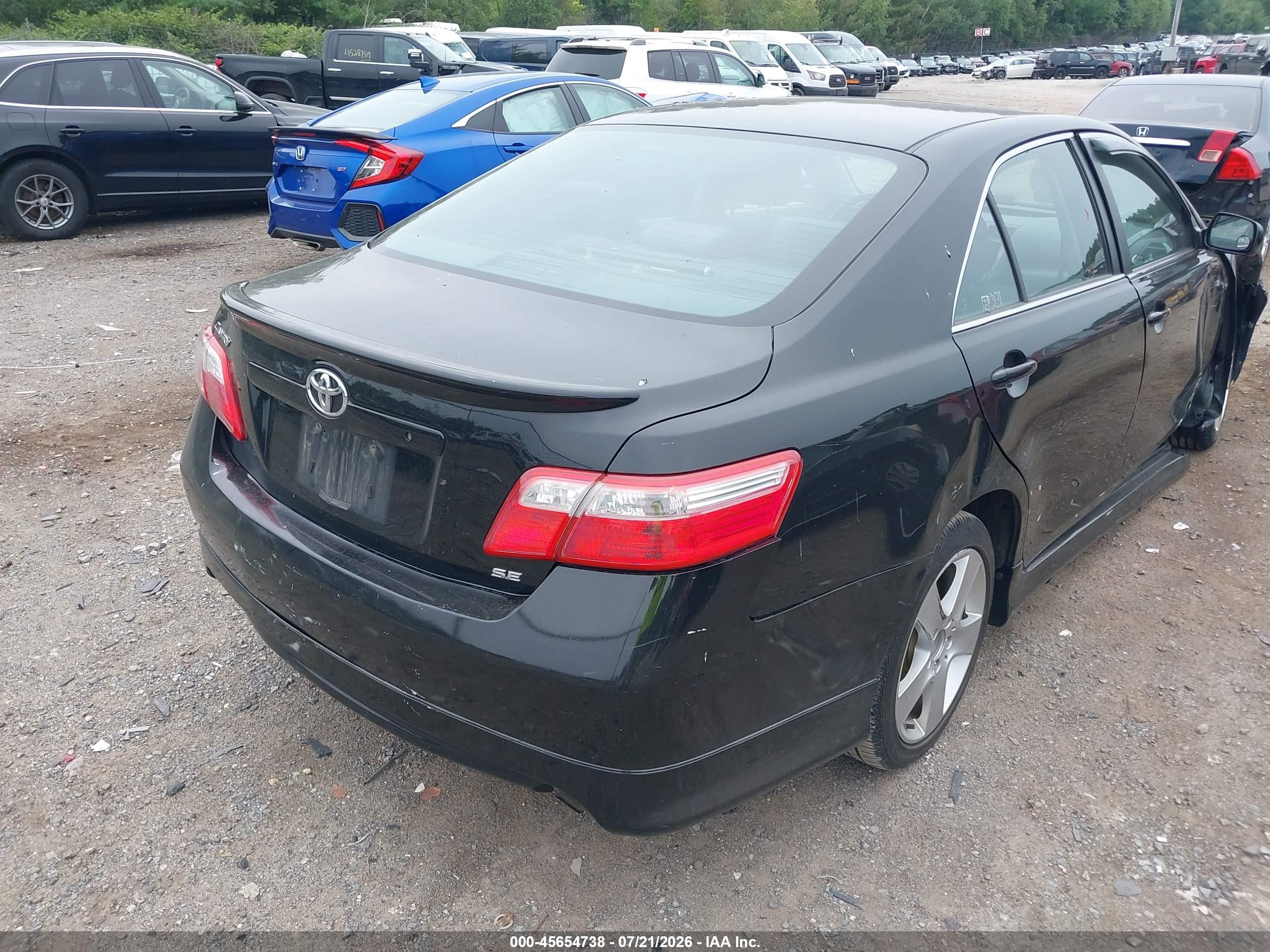 2008 Toyota Camry Se Black vin: 4T1BE46K88U220030