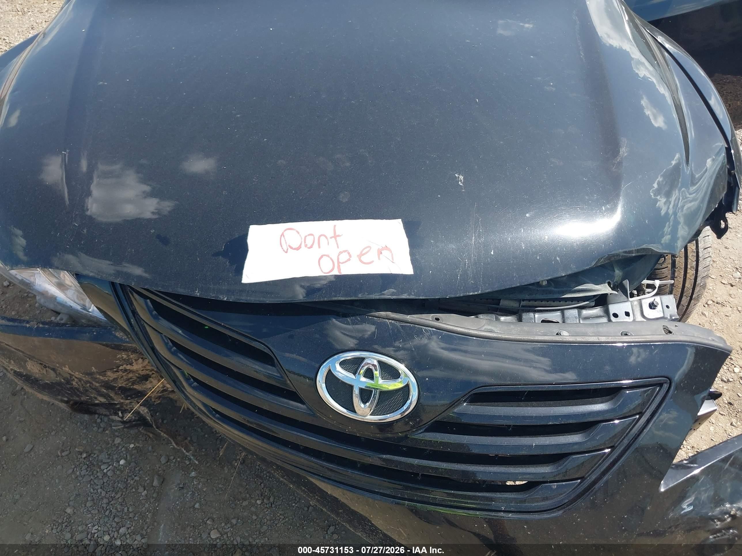 2008 Toyota Camry   Black vin: 4T1BE46K88U233134